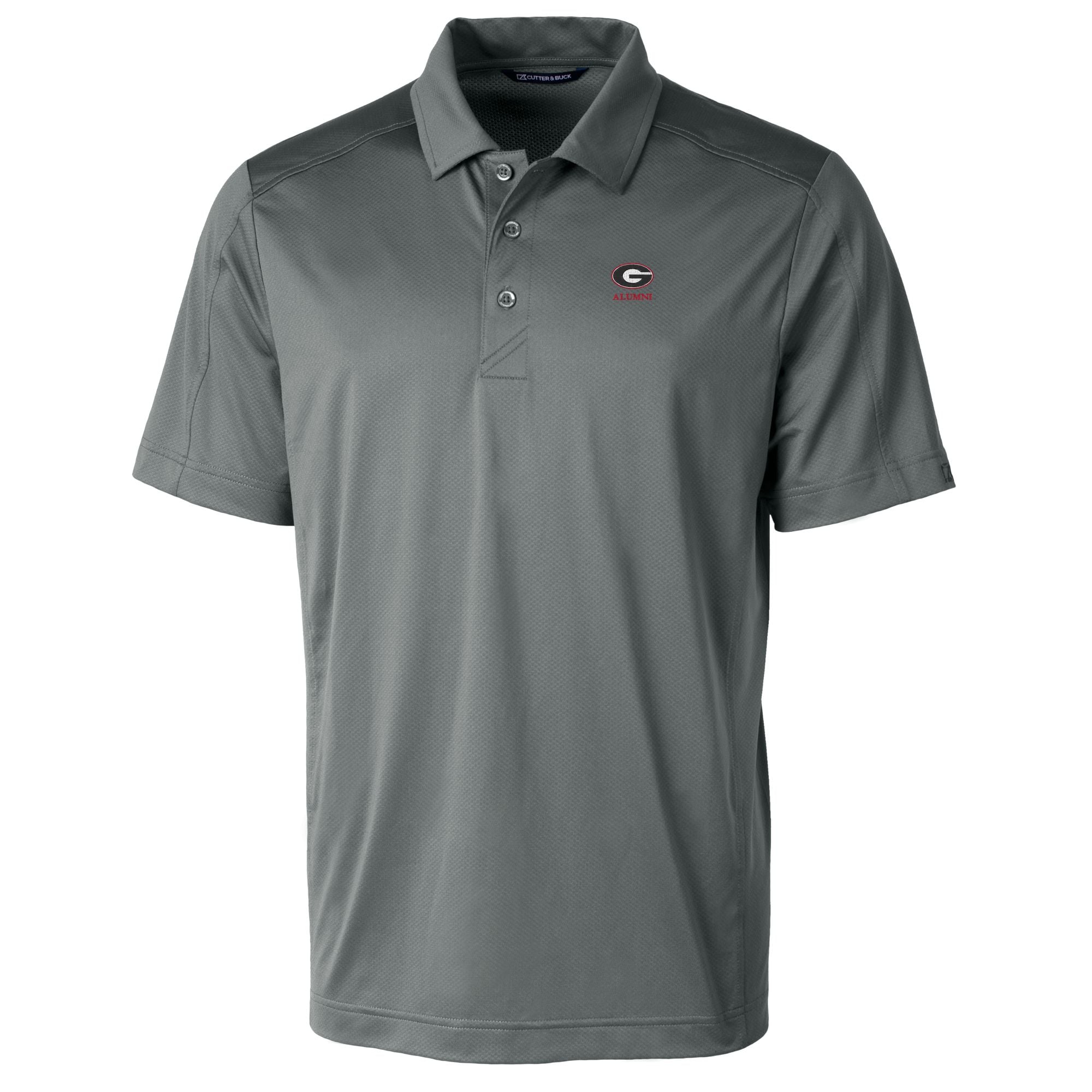 Men's Cutter & Buck Georgia Bulldogs Alumni Logo Prospect Textured Stretch Polo