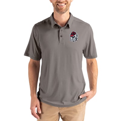 Georgia Bulldogs Cutter & Buck Coastline Epic Comfort Eco Recycled Polo - Gray