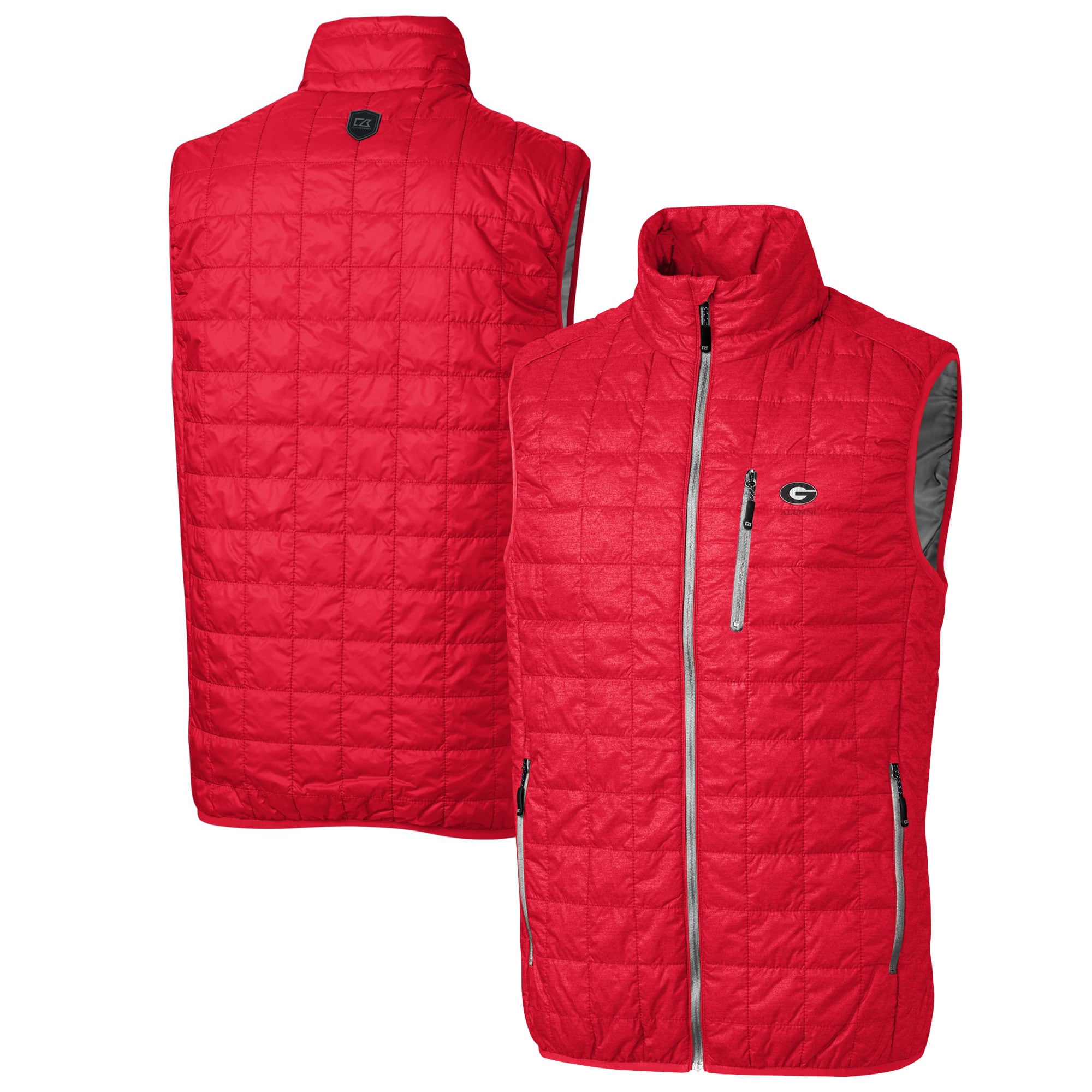 Men's Cutter & Buck Georgia Bulldogs Alumni Logo Rainier PrimaLoft Eco Insulated Full-Zip Puffer Vest
