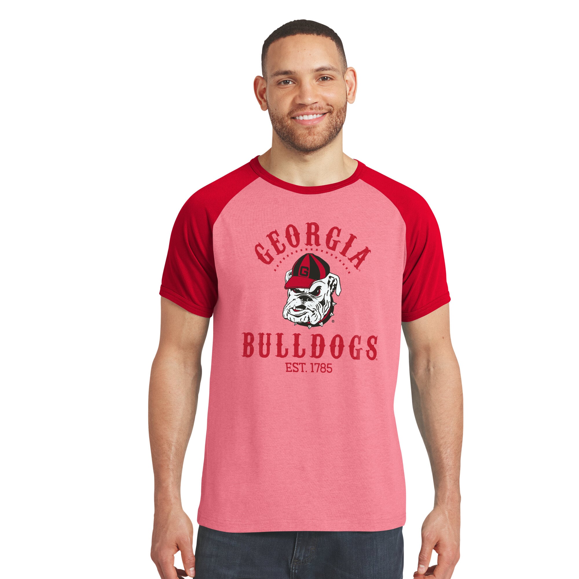 T-shirt raglan rouge Georgia Bulldogs de la collection Darius Rucker pour homme par Fanatics