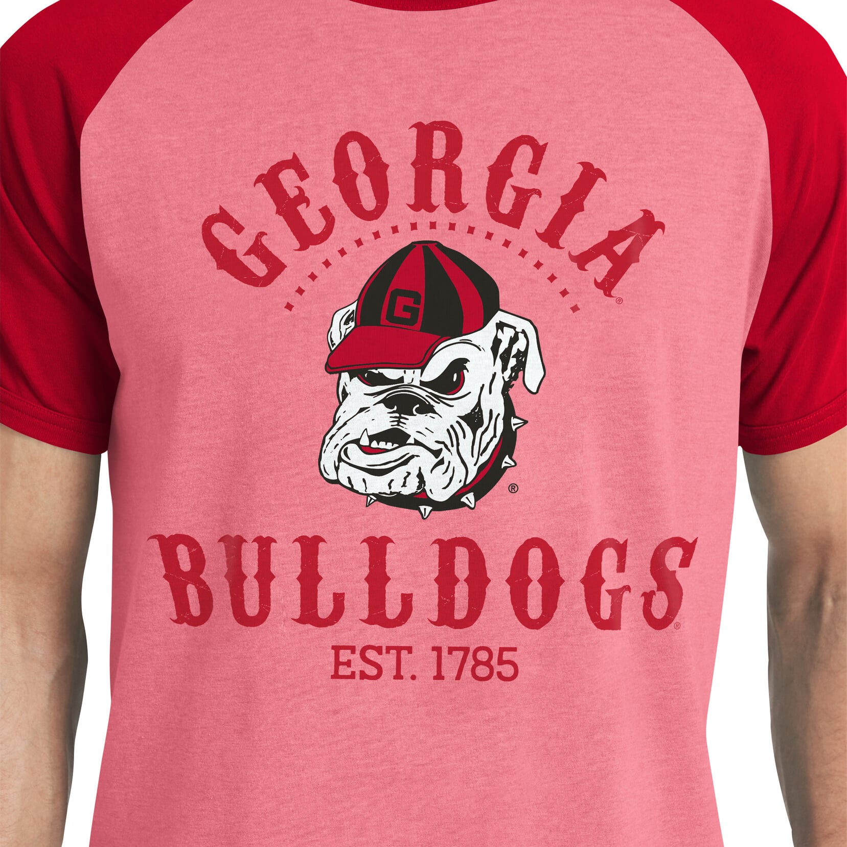 T-shirt raglan rouge Georgia Bulldogs de la collection Darius Rucker pour homme par Fanatics