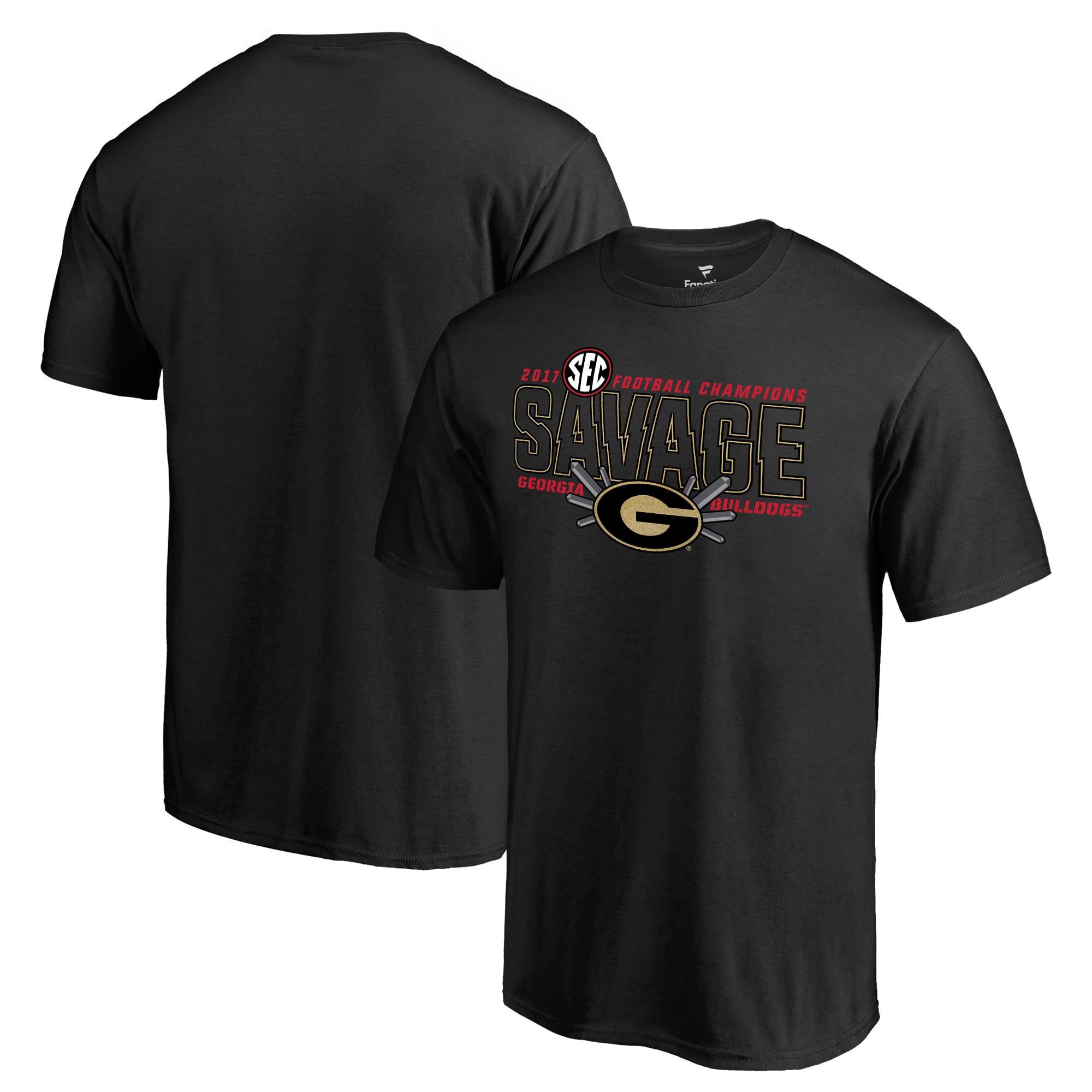 Men's Fanatics Black Georgia Bulldogs 2017 SEC Football Conference