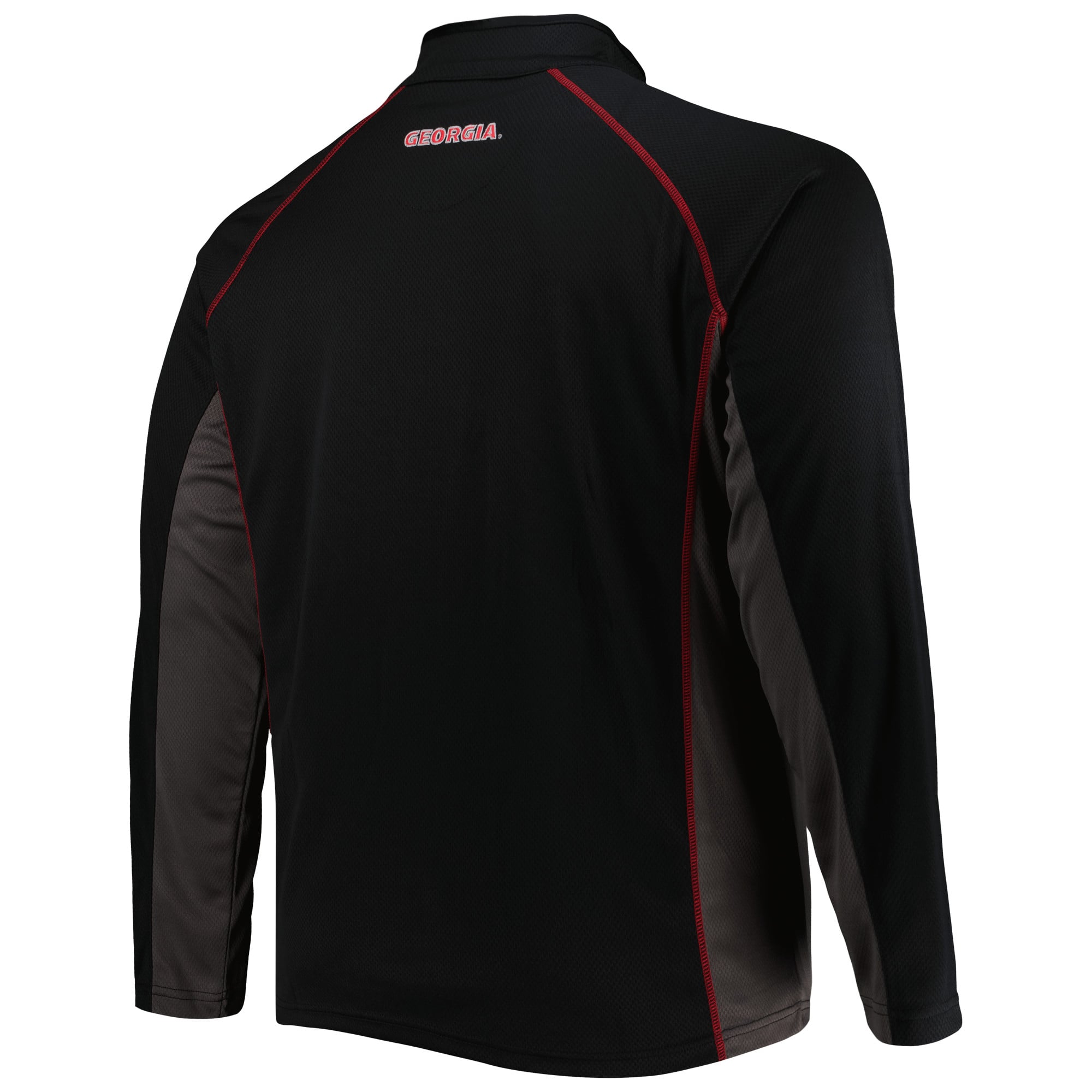 Veste raglan à quart de zip pour homme Fanatics Black Georgia Bulldogs, grandes tailles
