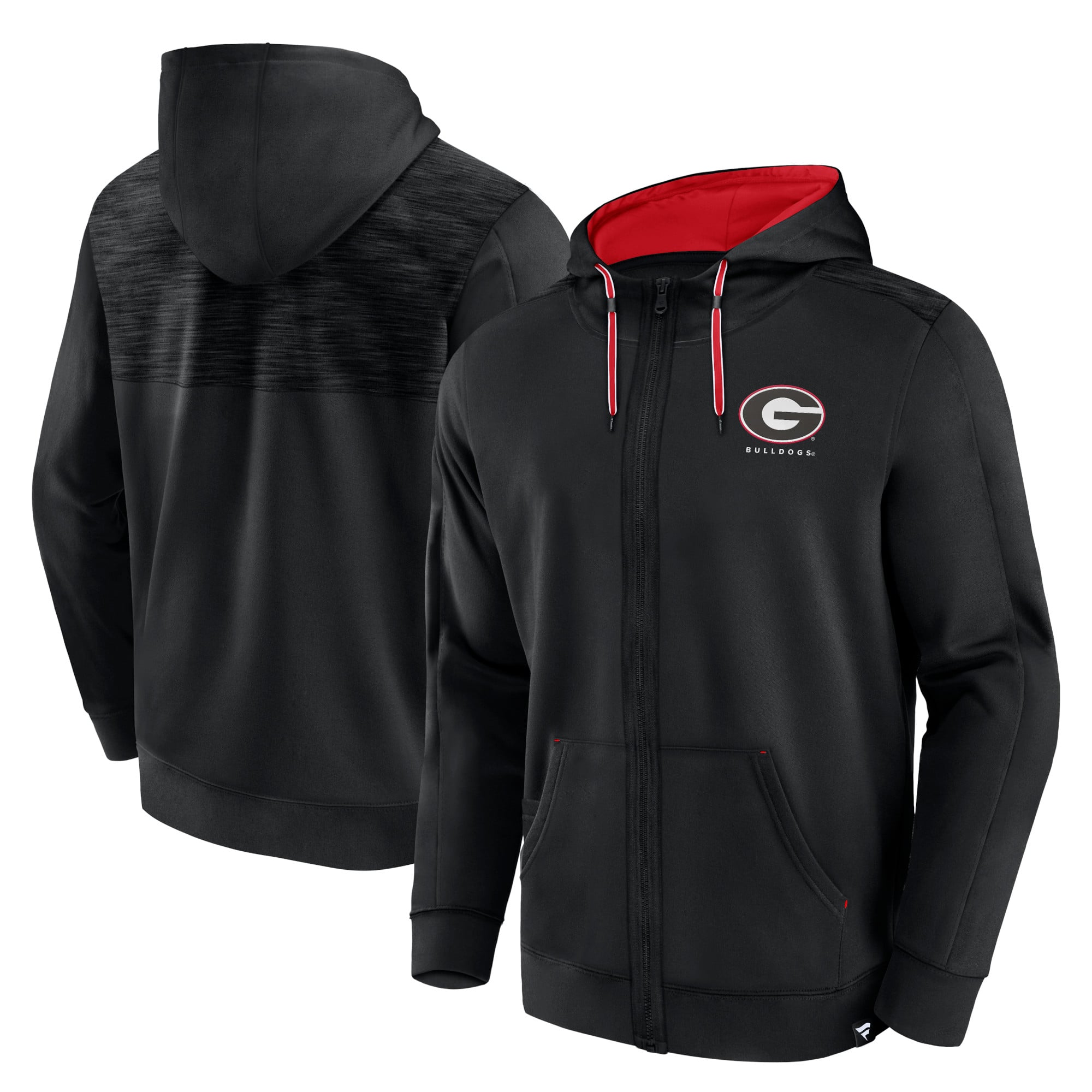 Men's Fanatics Branded Black Georgia Bulldogs Power Index Full-Zip Hoodie