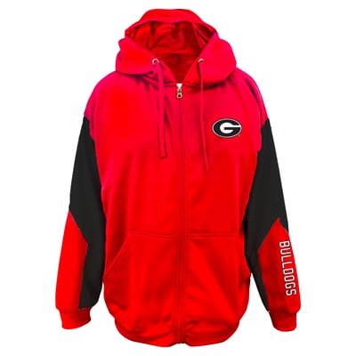 Georgia Bulldogs Fanatics Big & Tall Sleeve Block Full-Zip Hoodie - Red