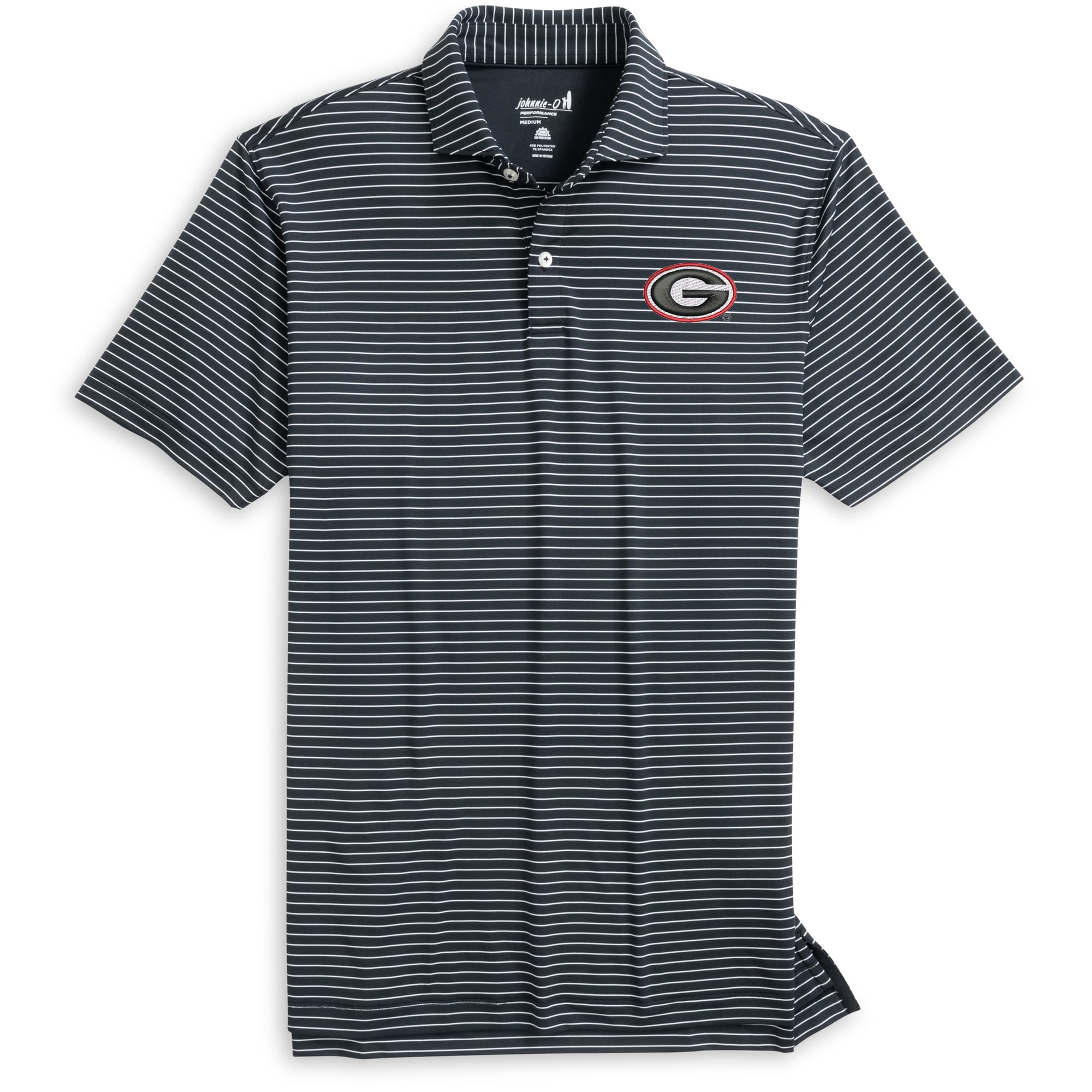 Polo rayé Beau noir johnnie-O pour homme, motif Georgia Bulldogs