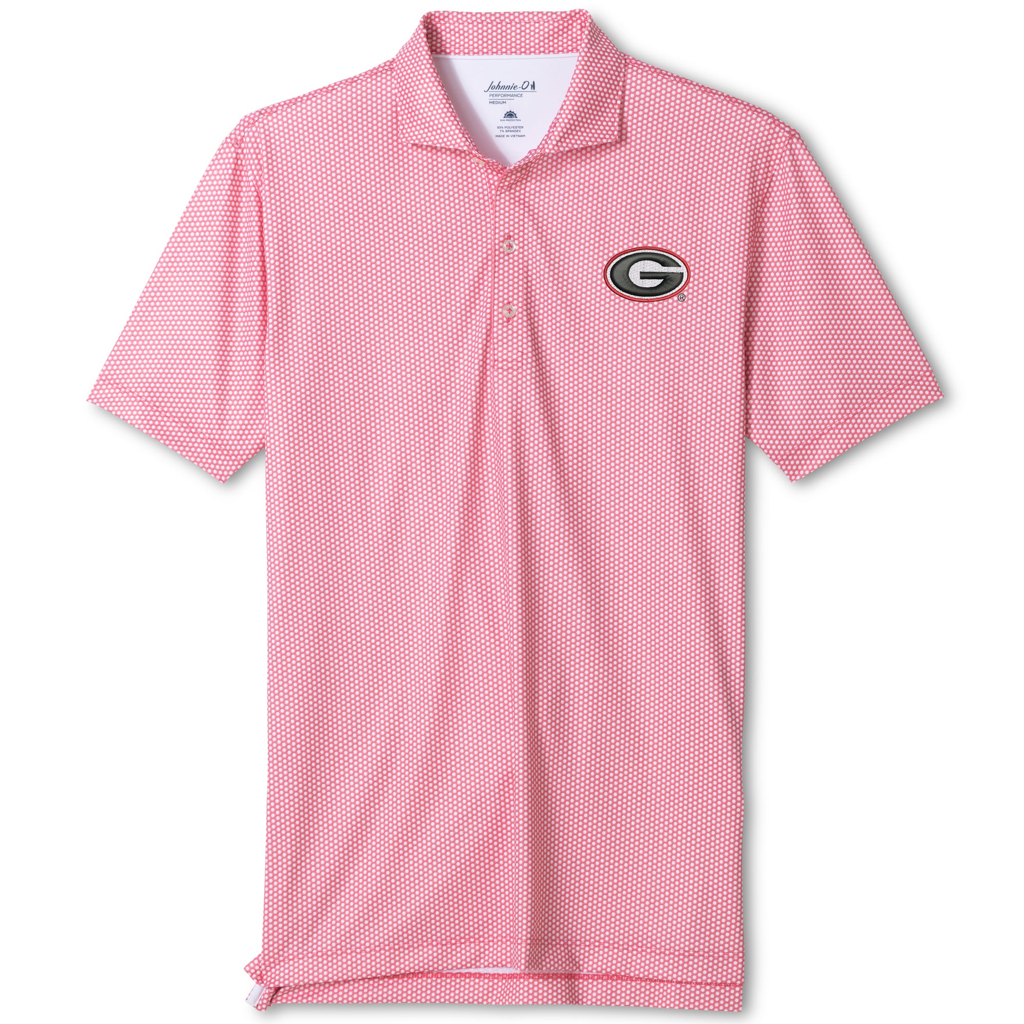 Polo johnnie-O rouge Georgia Bulldogs Hex pour homme