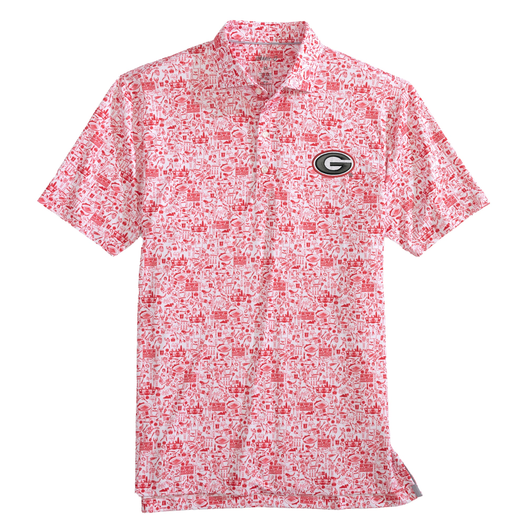 Polo johnnie-O rouge Georgia Bulldogs Tailgater 2.0 pour homme