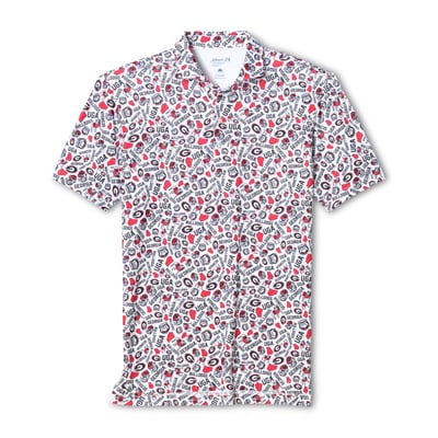  Georgia Bulldogs johnnie-O Galvin Polo - White