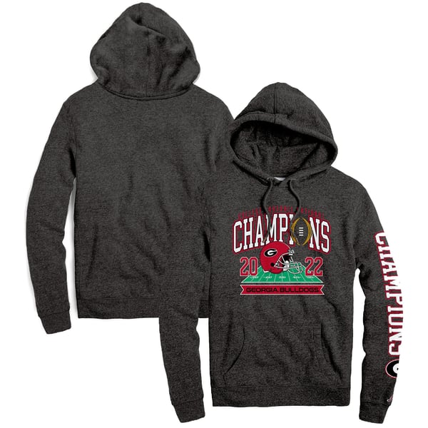 Georgia Bulldogs League Collegiate Wear College Football Playoff 2022 National  Champions Two-Hit Tri-Blend Pullover Hoodie - Heather Charcoal