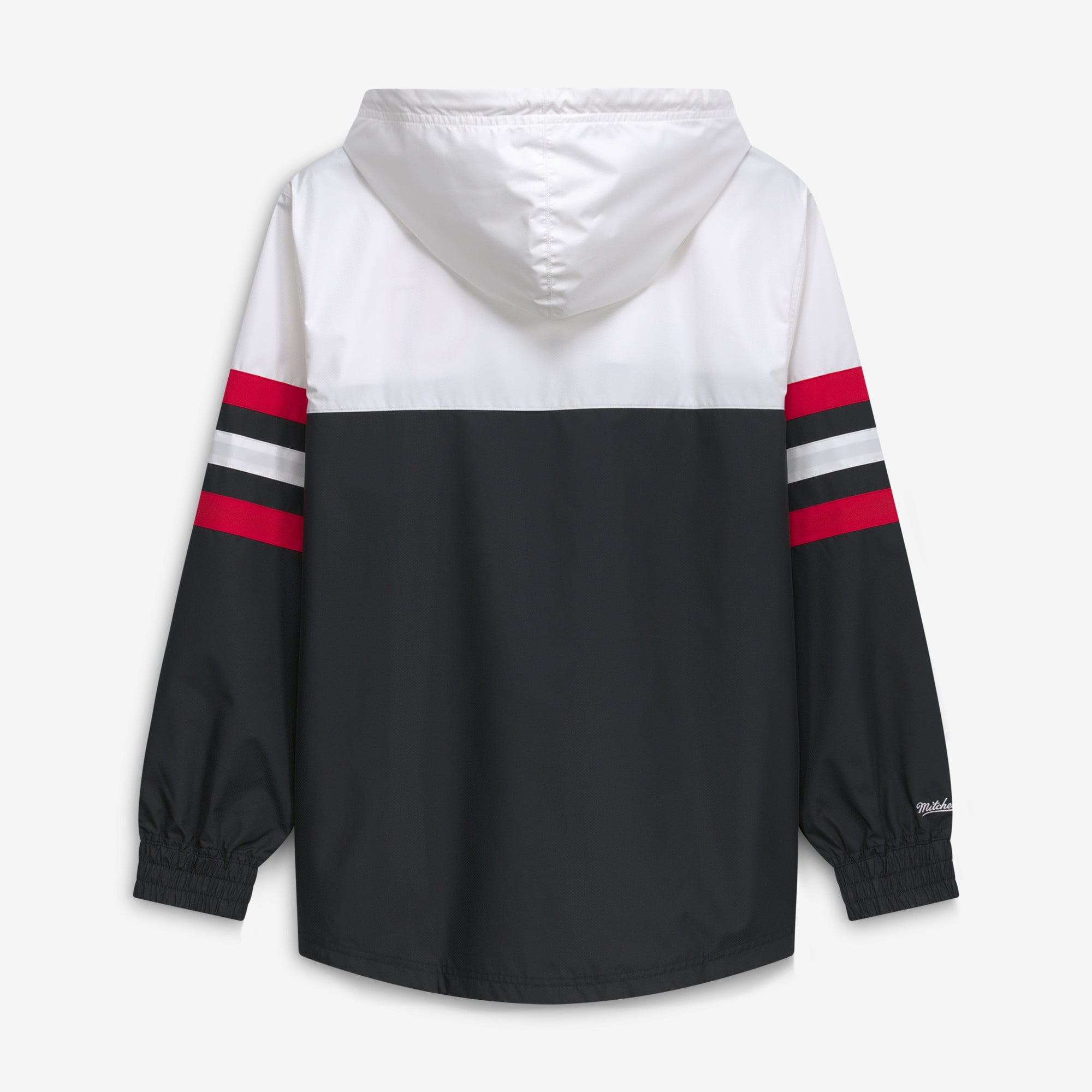 Men's Mitchell & Ness Black Georgia Bulldogs Head Coach Lightweight Anorak Half-Zip Windbreaker