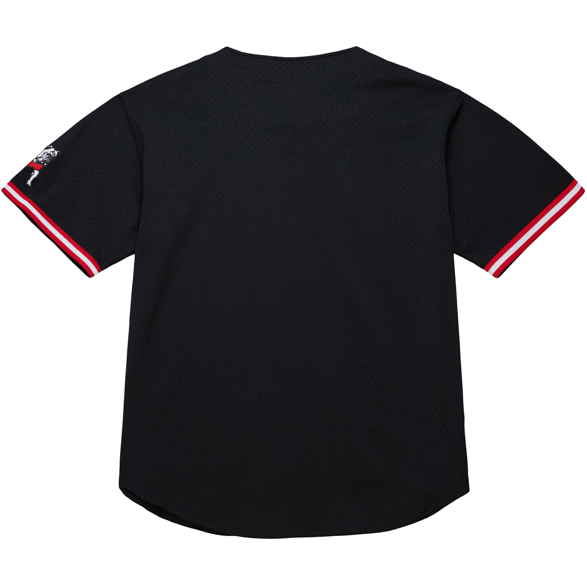 Men's Mitchell & Ness Black Georgia Bulldogs On The Clock Full-Button Fashion Jersey