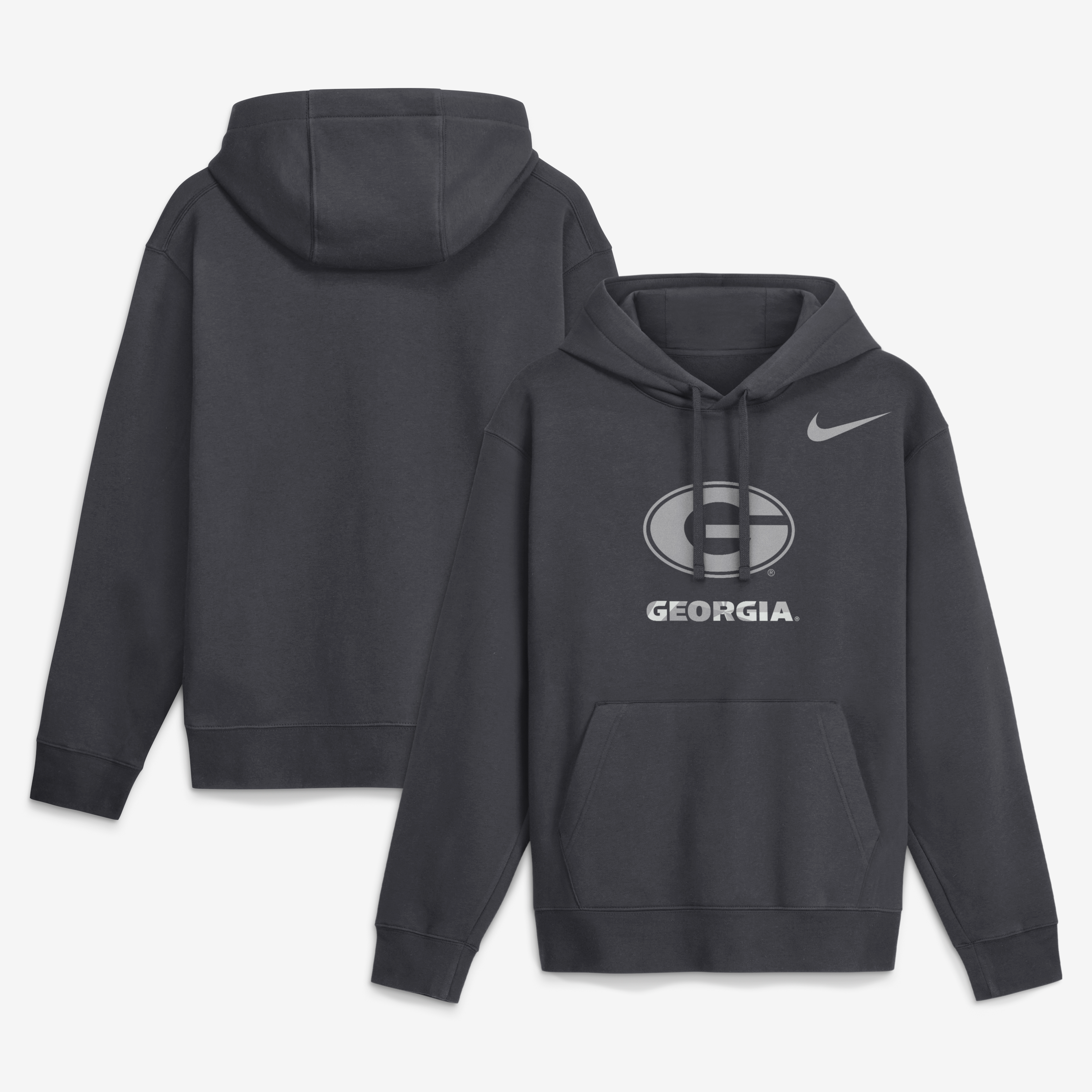 Sweat à capuche en polaire Nike anthracite Georgia Bulldogs Club pour homme