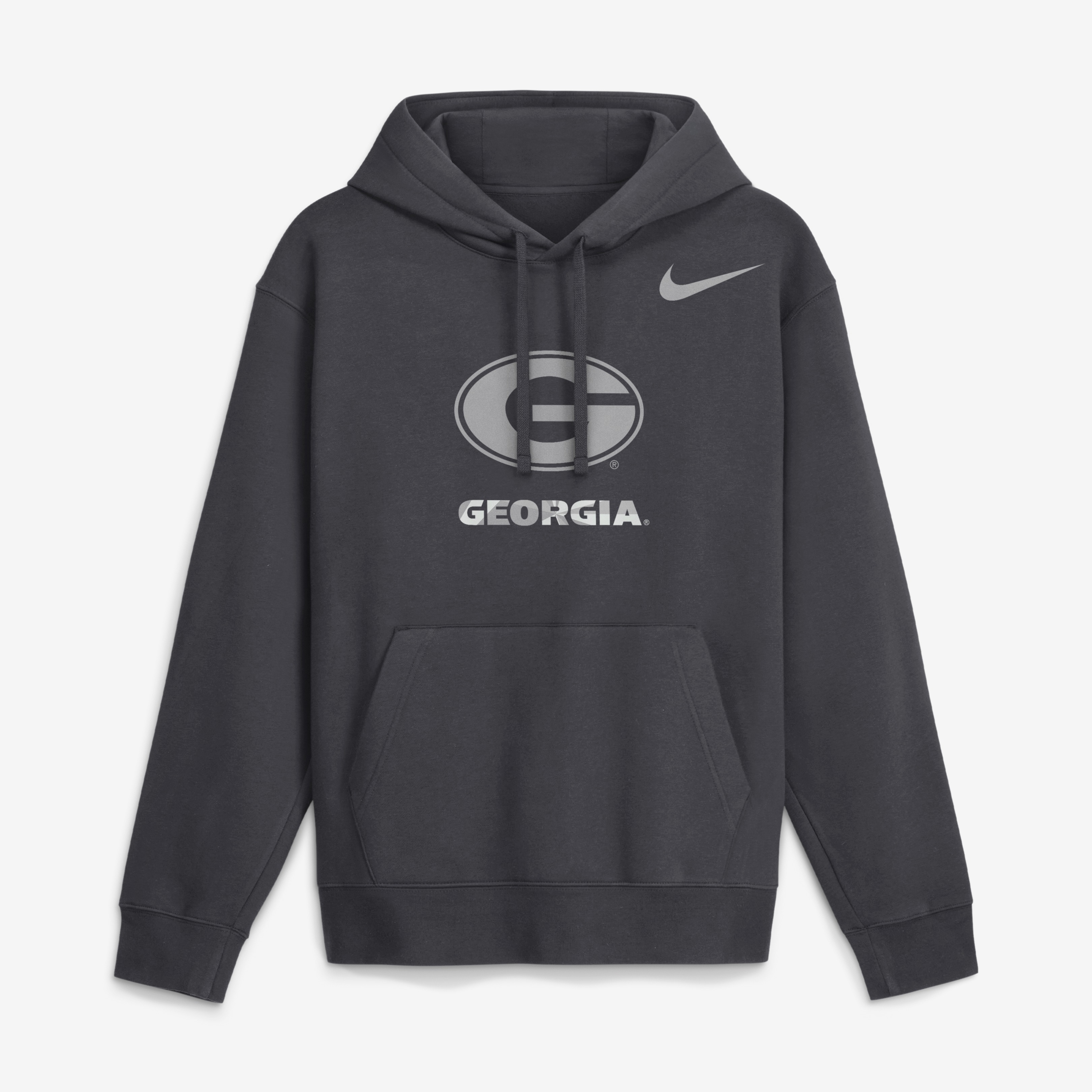 Sweat à capuche en polaire Nike anthracite Georgia Bulldogs Club pour homme