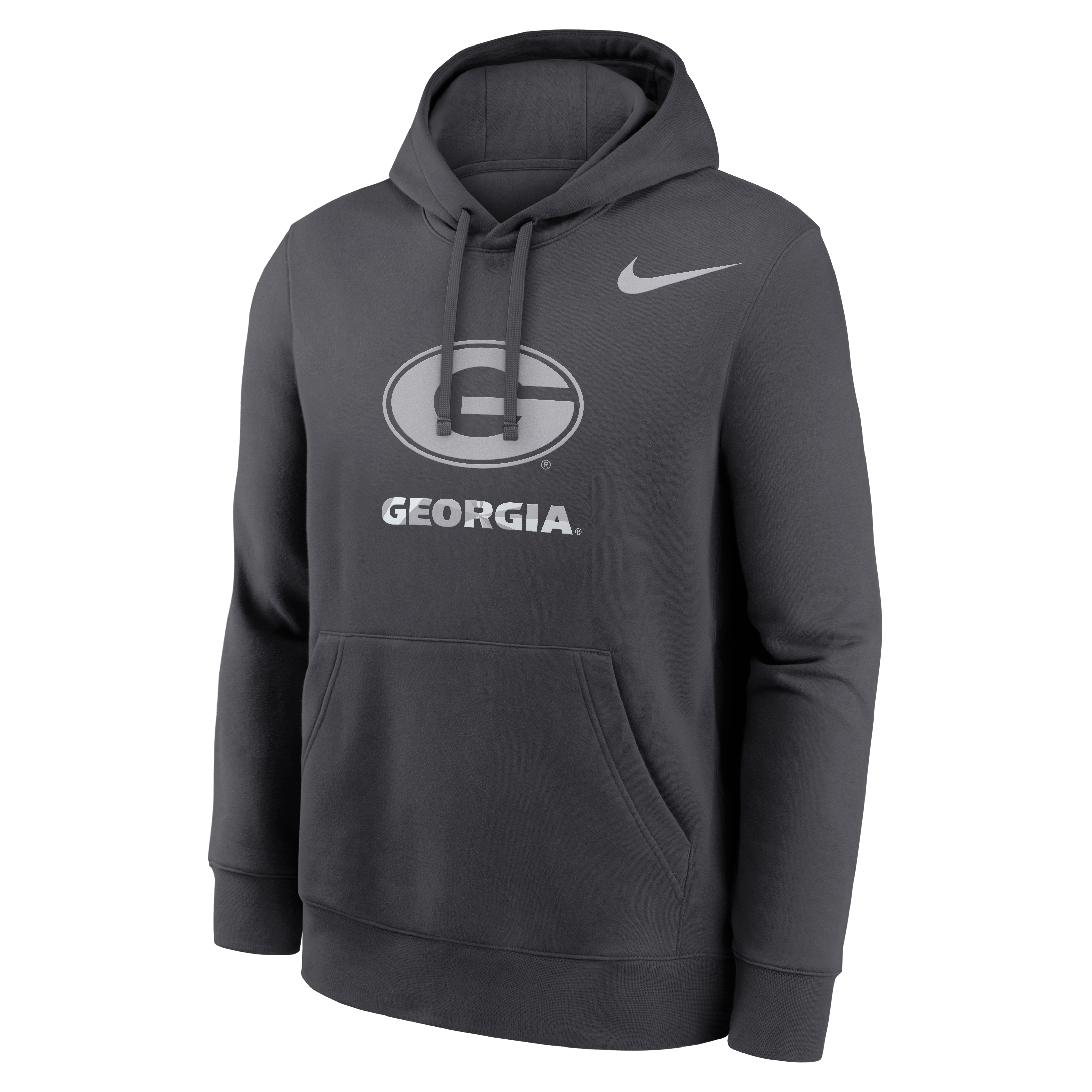 Sweat à capuche en polaire Nike anthracite Georgia Bulldogs Club pour homme