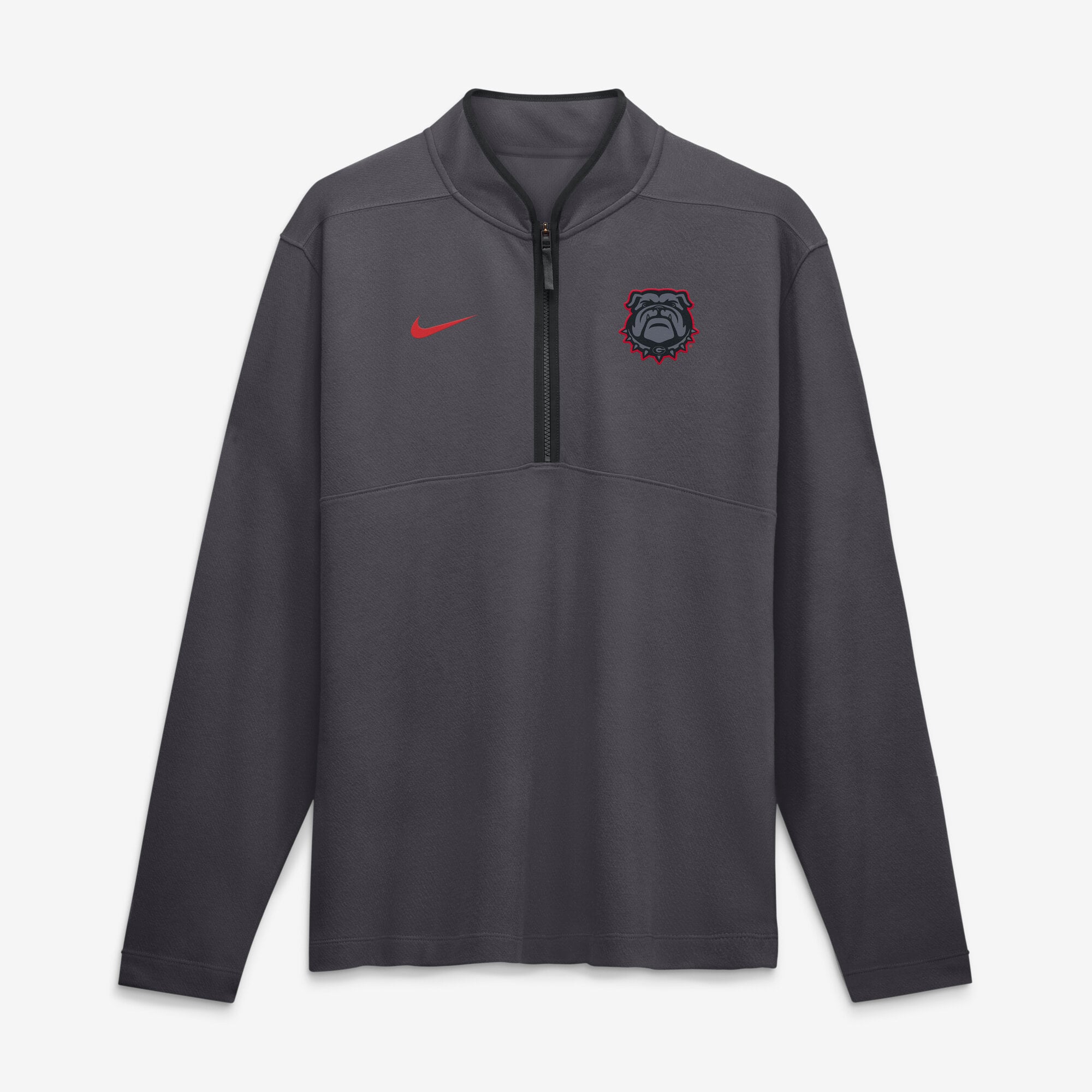 Pull-over Nike Dri-FIT demi-zip anthracite Georgia Bulldogs pour homme