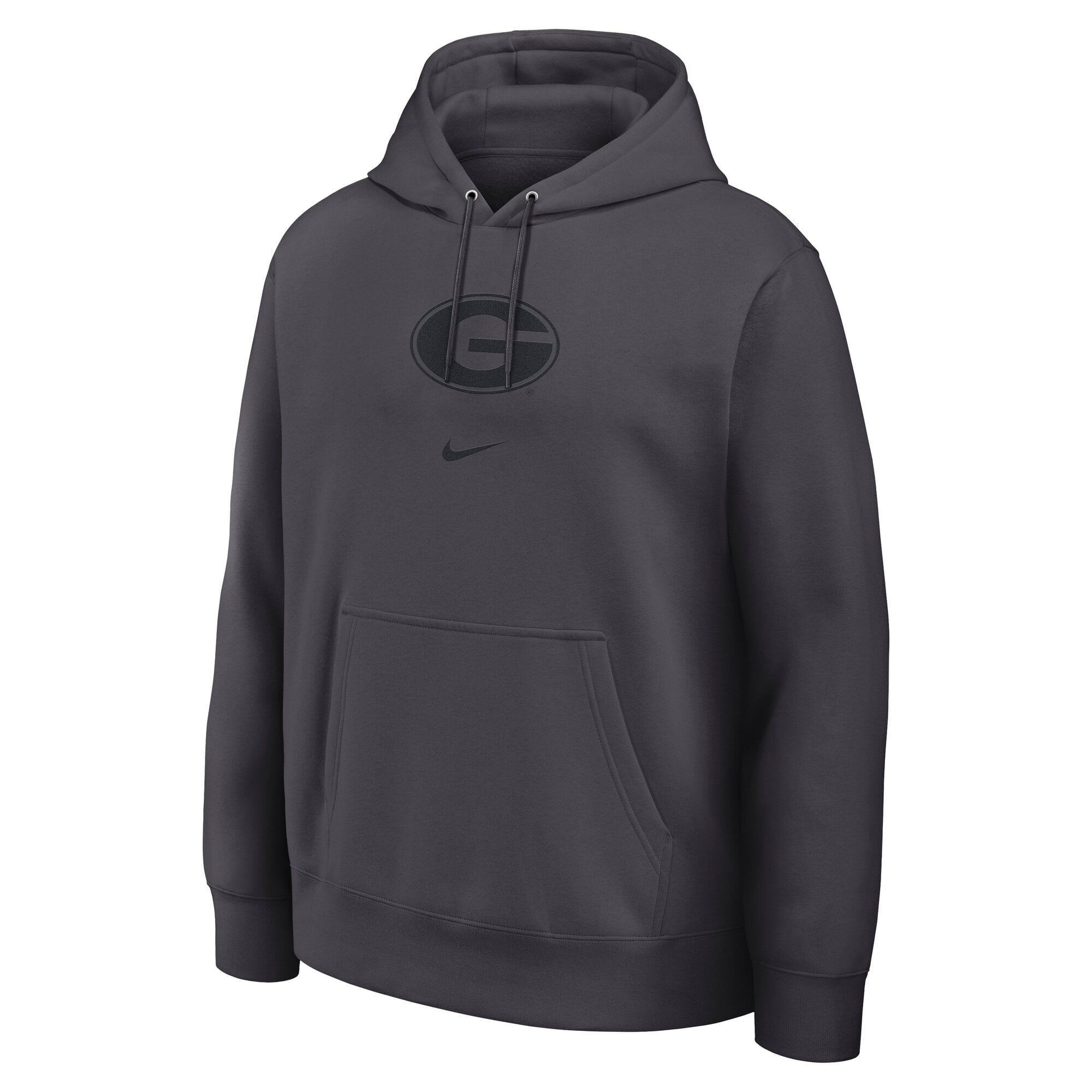 Sweat à capuche Nike Georgia Bulldogs anthracite en polaire lavée pour homme
