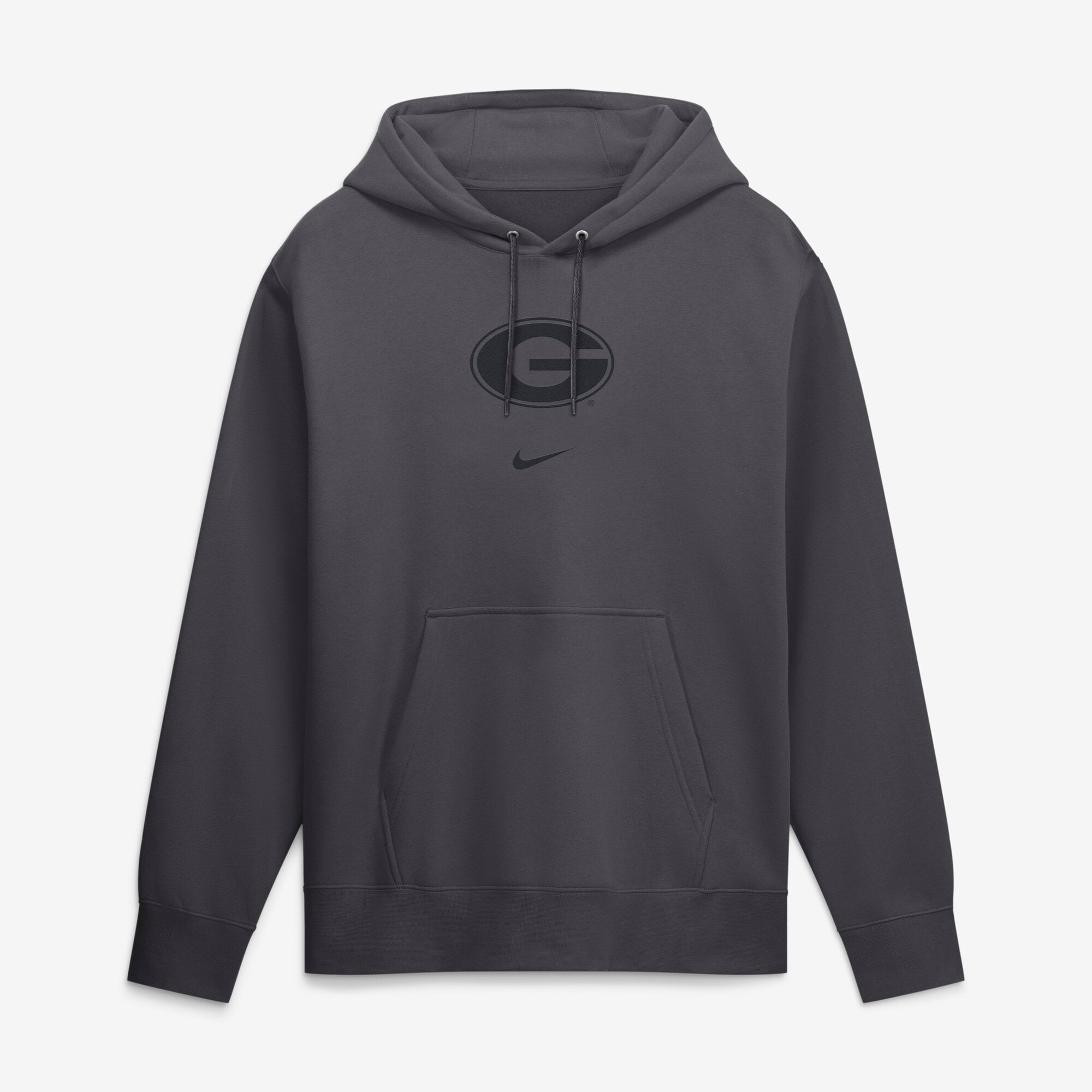 Sweat à capuche Nike Georgia Bulldogs anthracite en polaire lavée pour homme