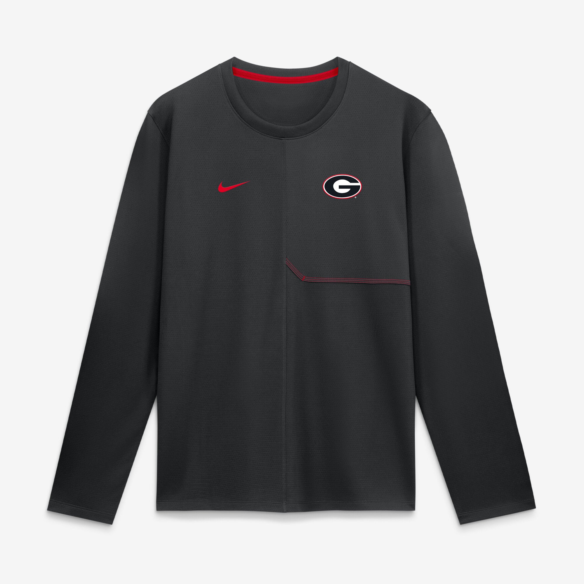 Men's Nike Black Georgia Bulldogs 2026 Sideline Coaches UV Dri-FIT Long Sleeve Shirt