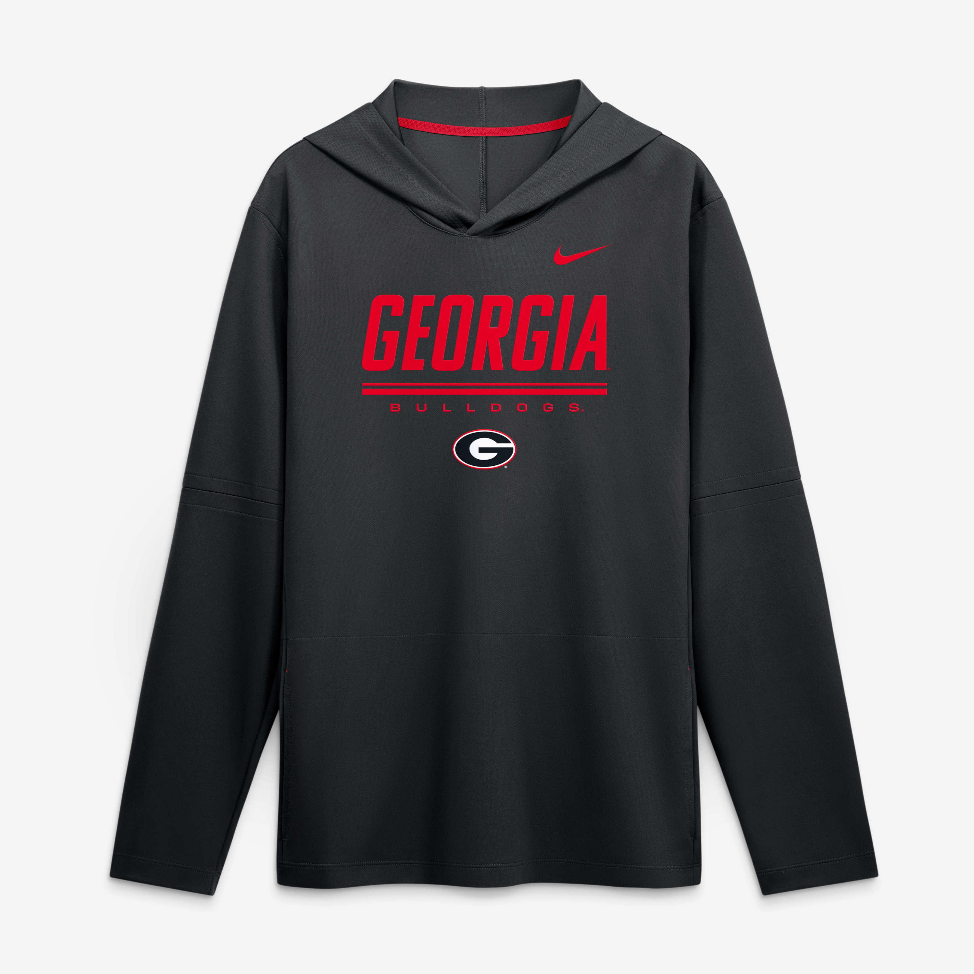 Men's Nike Georgia Bulldogs 2026 Sideline Lightweight Long Sleeve Hooded Dri-FIT Top