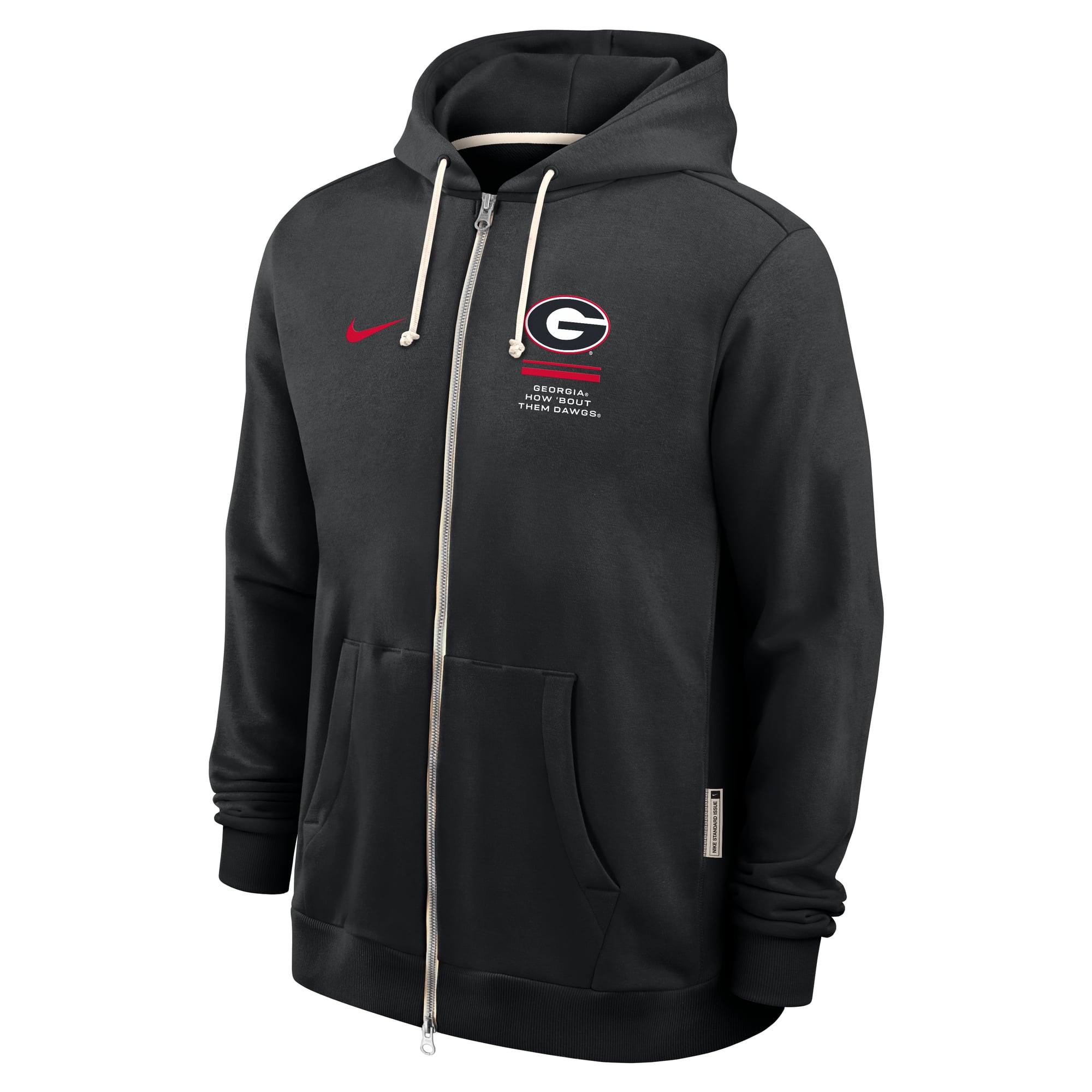 Men's Nike Georgia Bulldogs 2026 Sideline Standard Issue Dri-FIT Full-Zip Hoodie