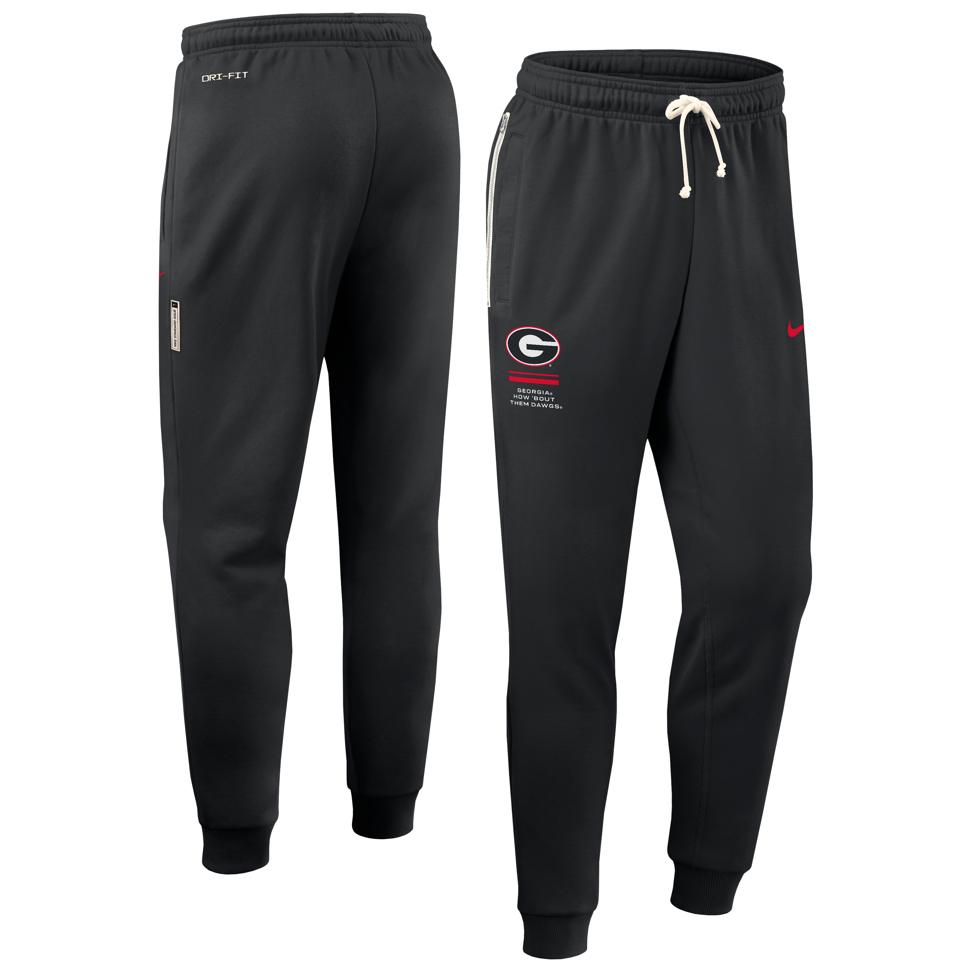 Pantalon Nike Georgia Bulldogs Sideline Standard Issue Dri-FIT Taper noir pour homme