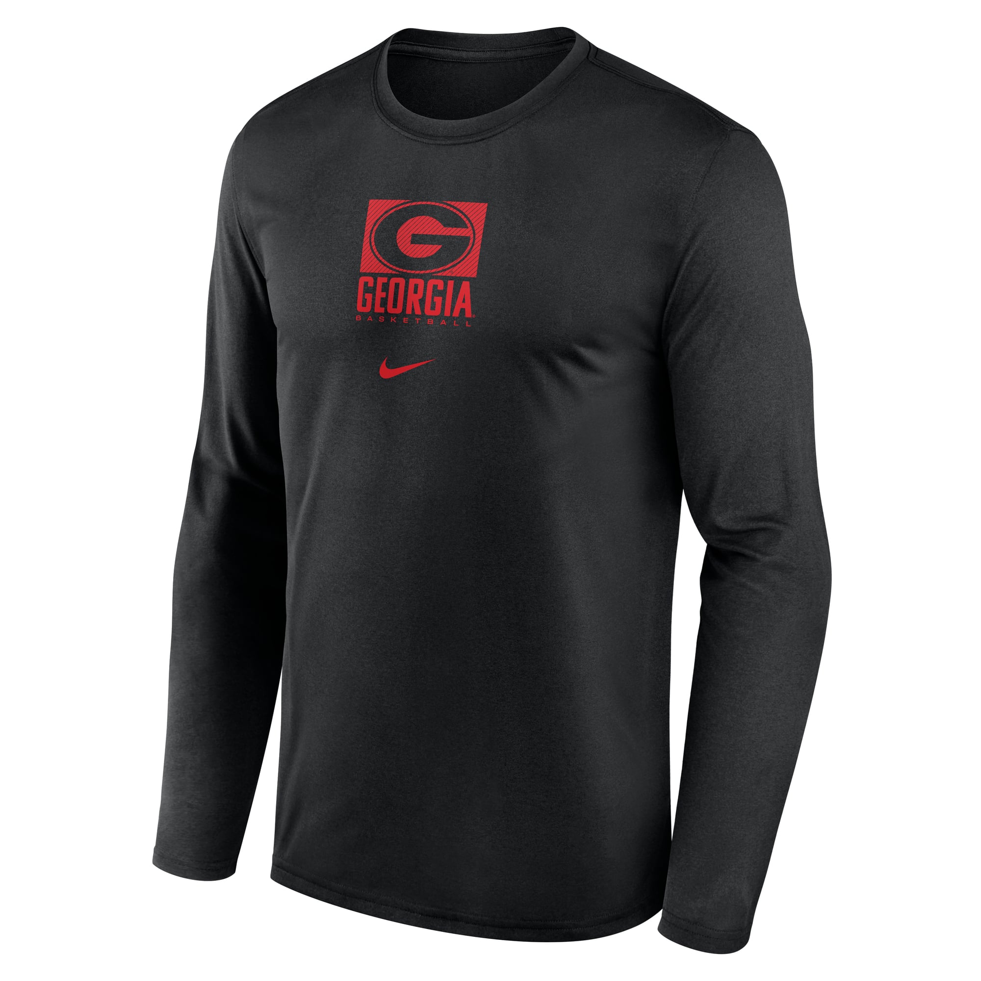 T-shirt à manches longues Nike Black Georgia Bulldogs Courtside Legend Dri-FIT pour homme