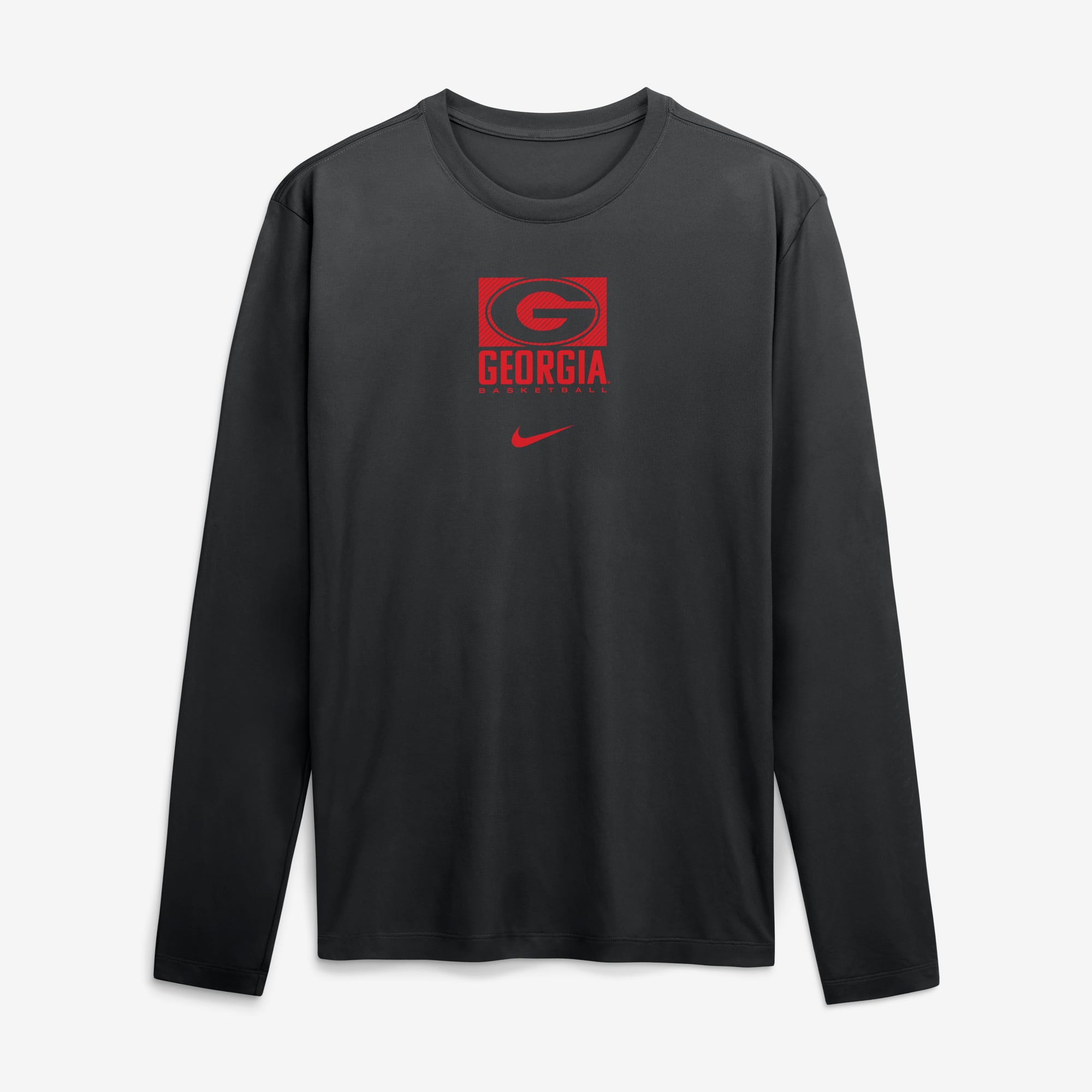 T-shirt à manches longues Nike Black Georgia Bulldogs Courtside Legend Dri-FIT pour homme
