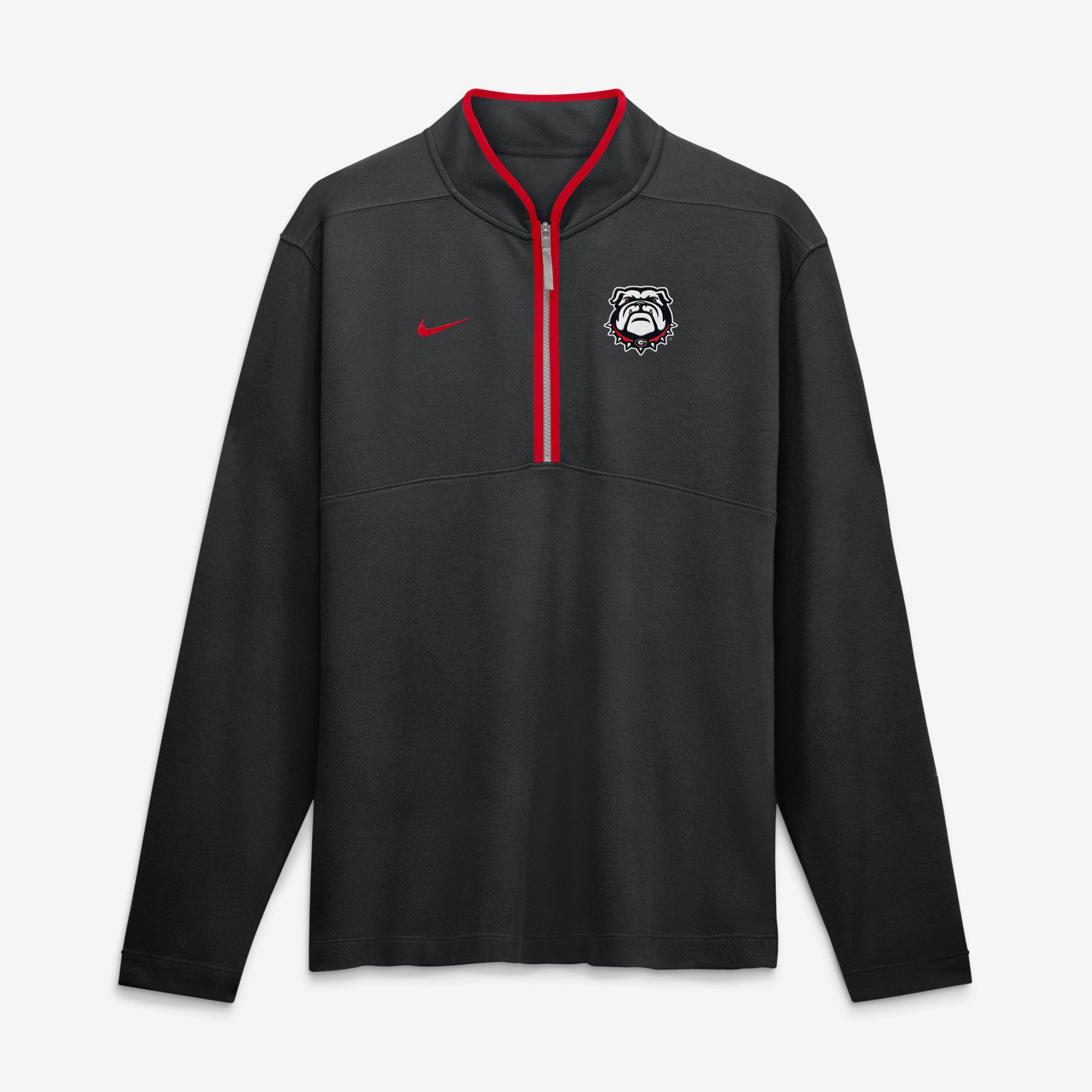 Men's Nike Black Georgia Bulldogs Courtside Victory Dri-FIT Half-Zip Pullover