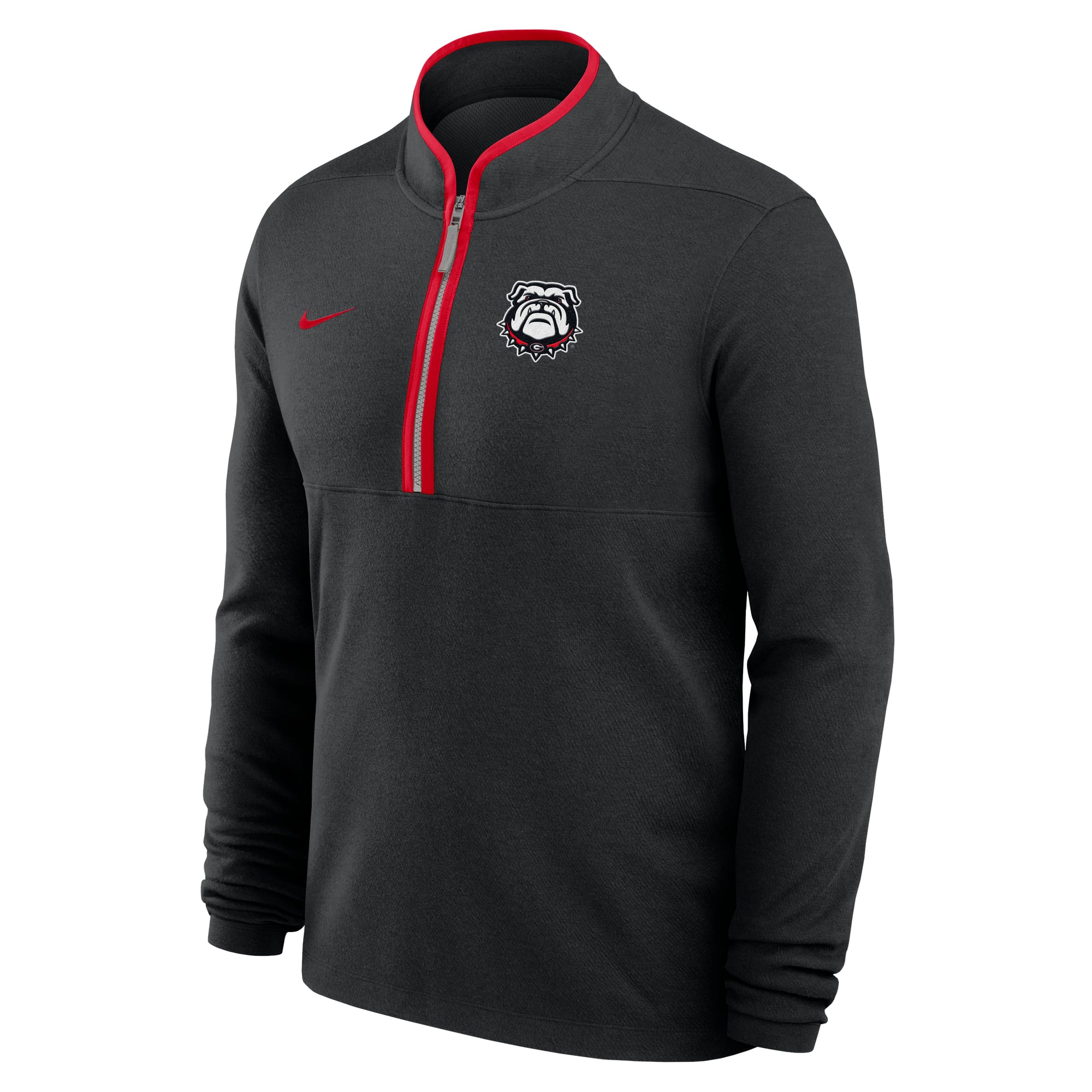 Men's Nike Black Georgia Bulldogs Courtside Victory Dri-FIT Half-Zip Pullover