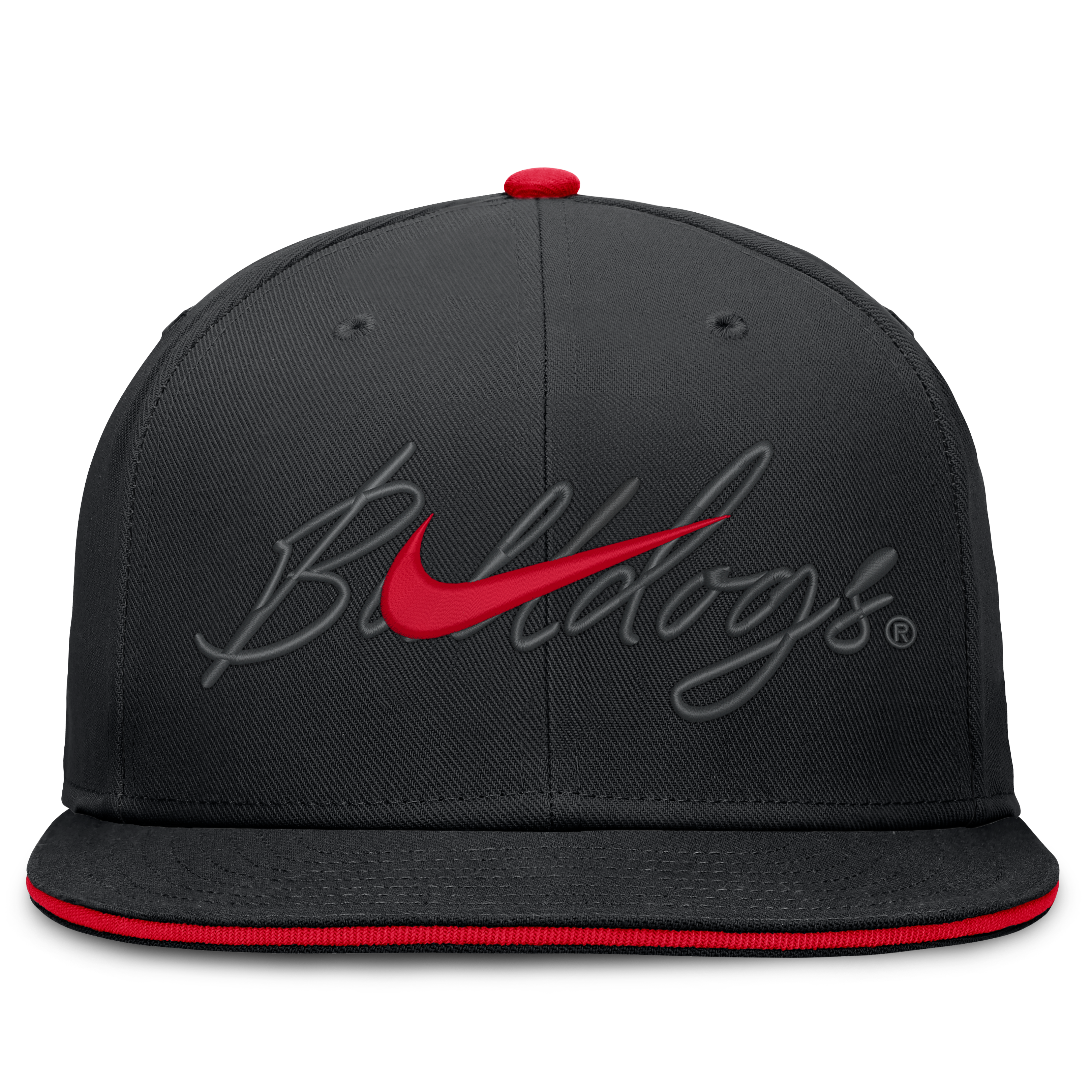 Casquette ajustée Nike Georgia Bulldogs noire pour homme Dri-FIT Primetime Script