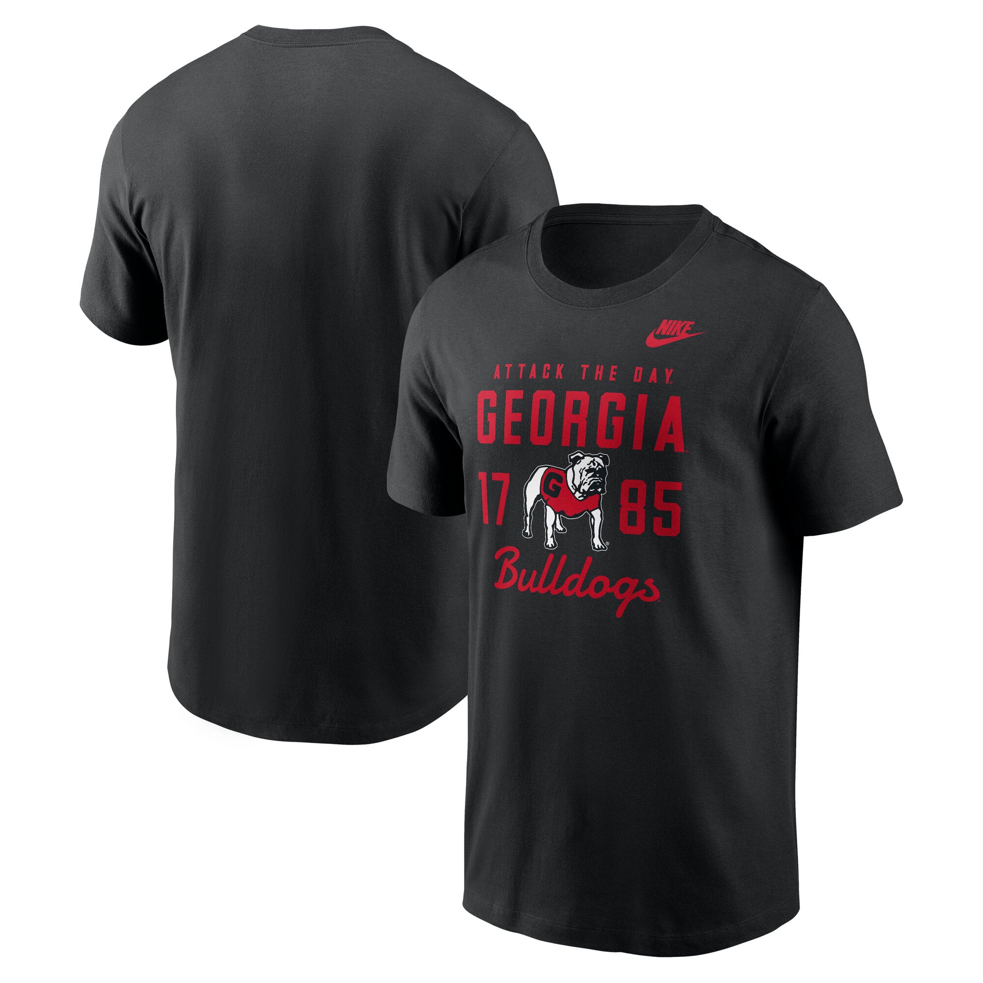 Men's Nike Black Georgia Bulldogs Legacy Stacked Established T-Shirt