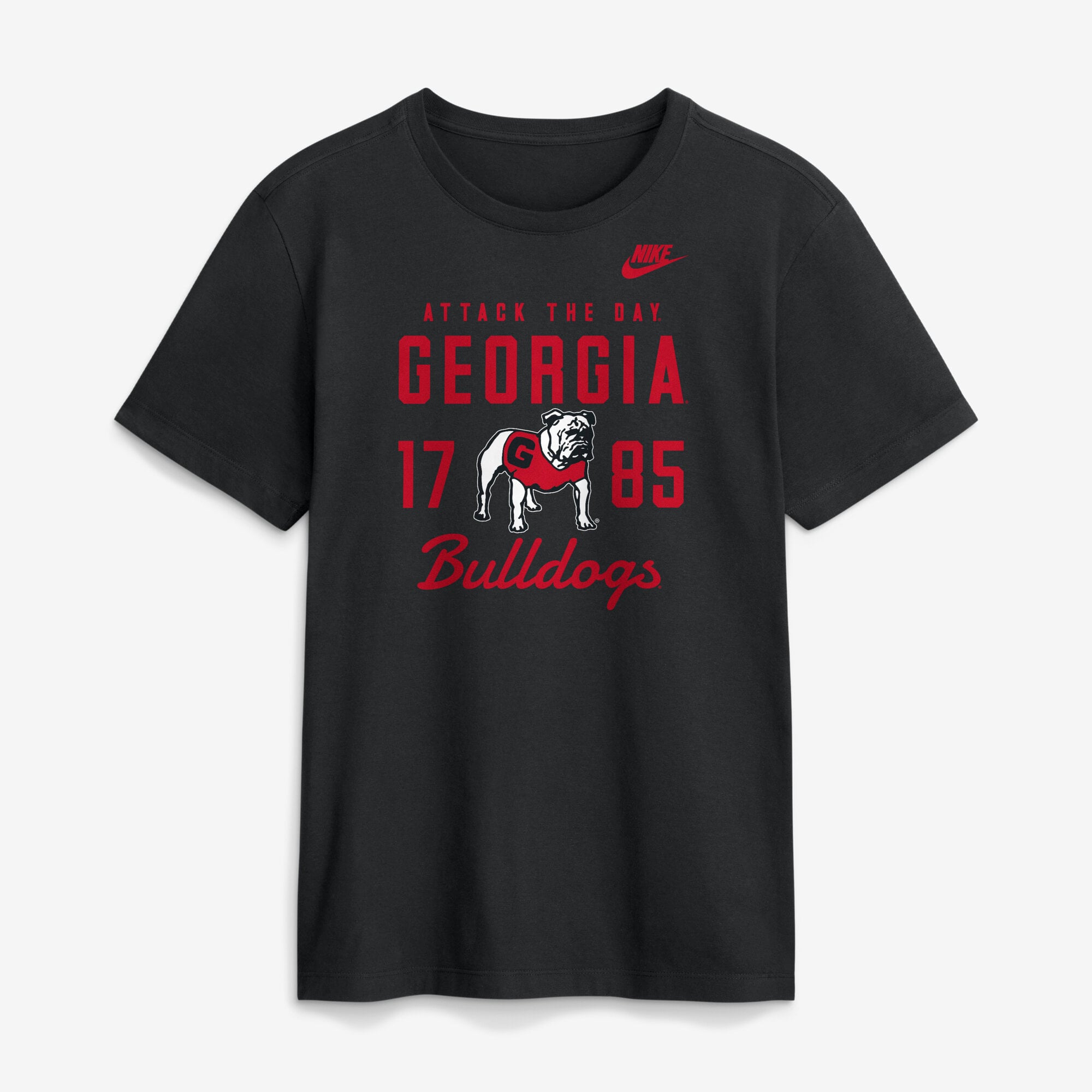 Men's Nike Black Georgia Bulldogs Legacy Stacked Established T-Shirt