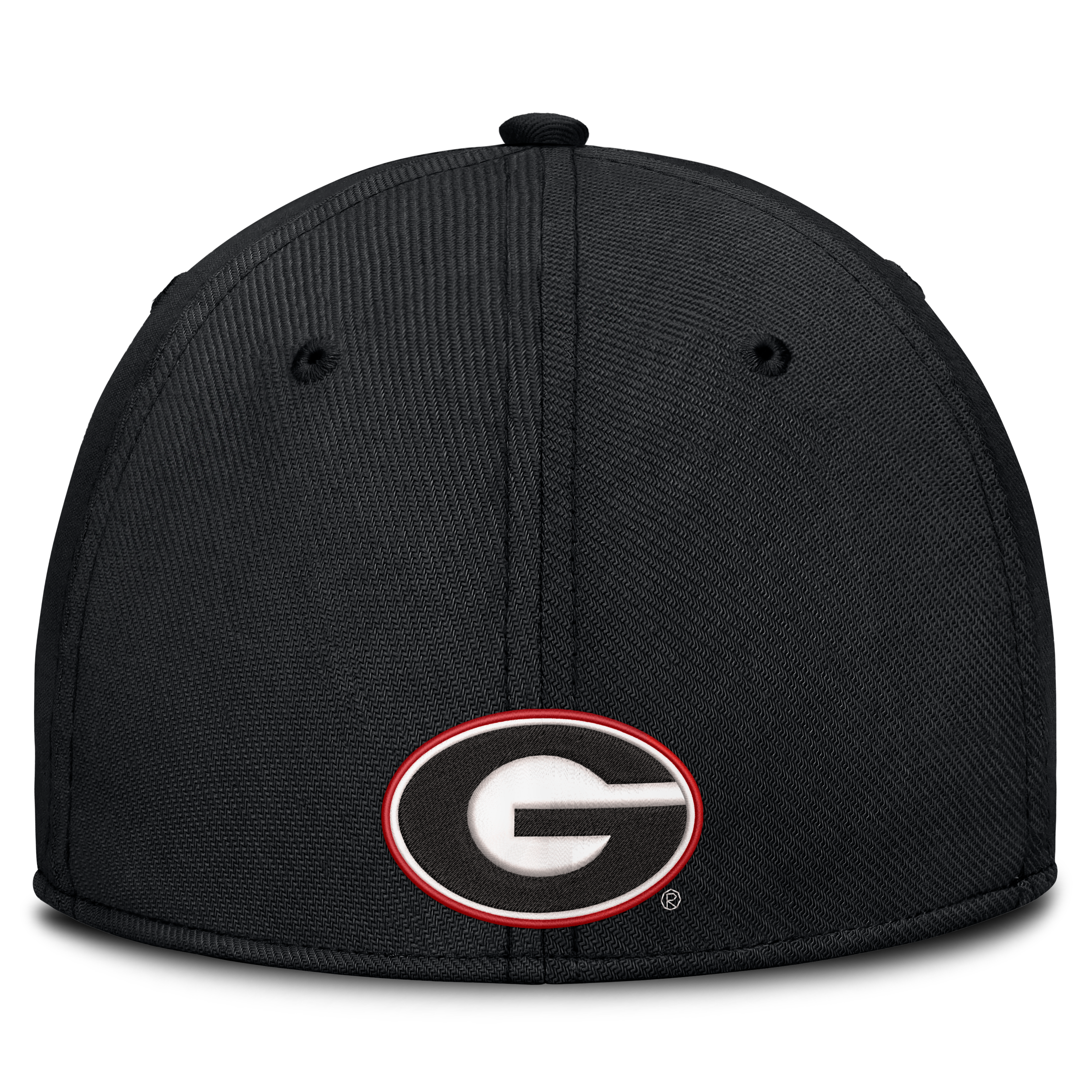 Casquette Nike Georgia Bulldogs noire pour homme, logo Swoosh et technologie Dri-FIT.