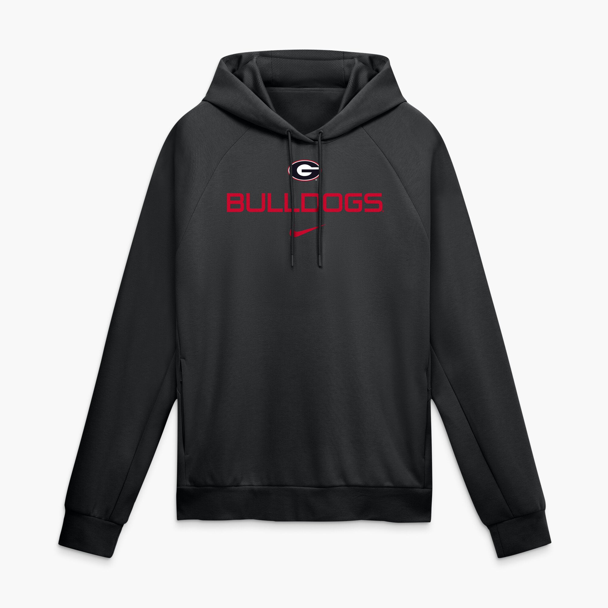 Men's Nike Black Georgia Bulldogs Premium Performance Raglan Dri-FIT Hoodie