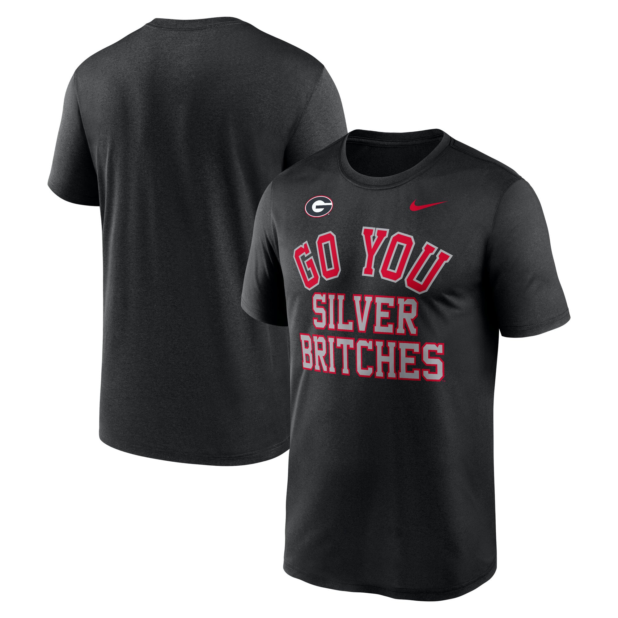 T-shirt Nike noir Georgia Bulldogs Primetime Arch Mantra Legend Dri-FIT pour homme