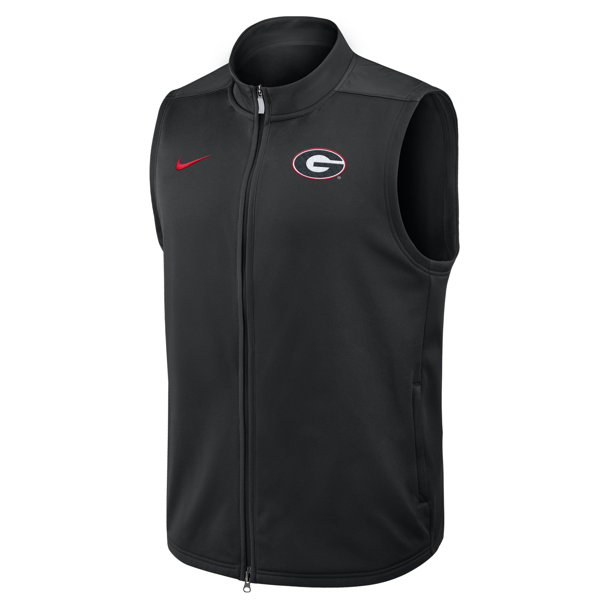 Gilet zippé Nike noir Georgia Bulldogs Primetime Victory Therma-FIT pour homme
