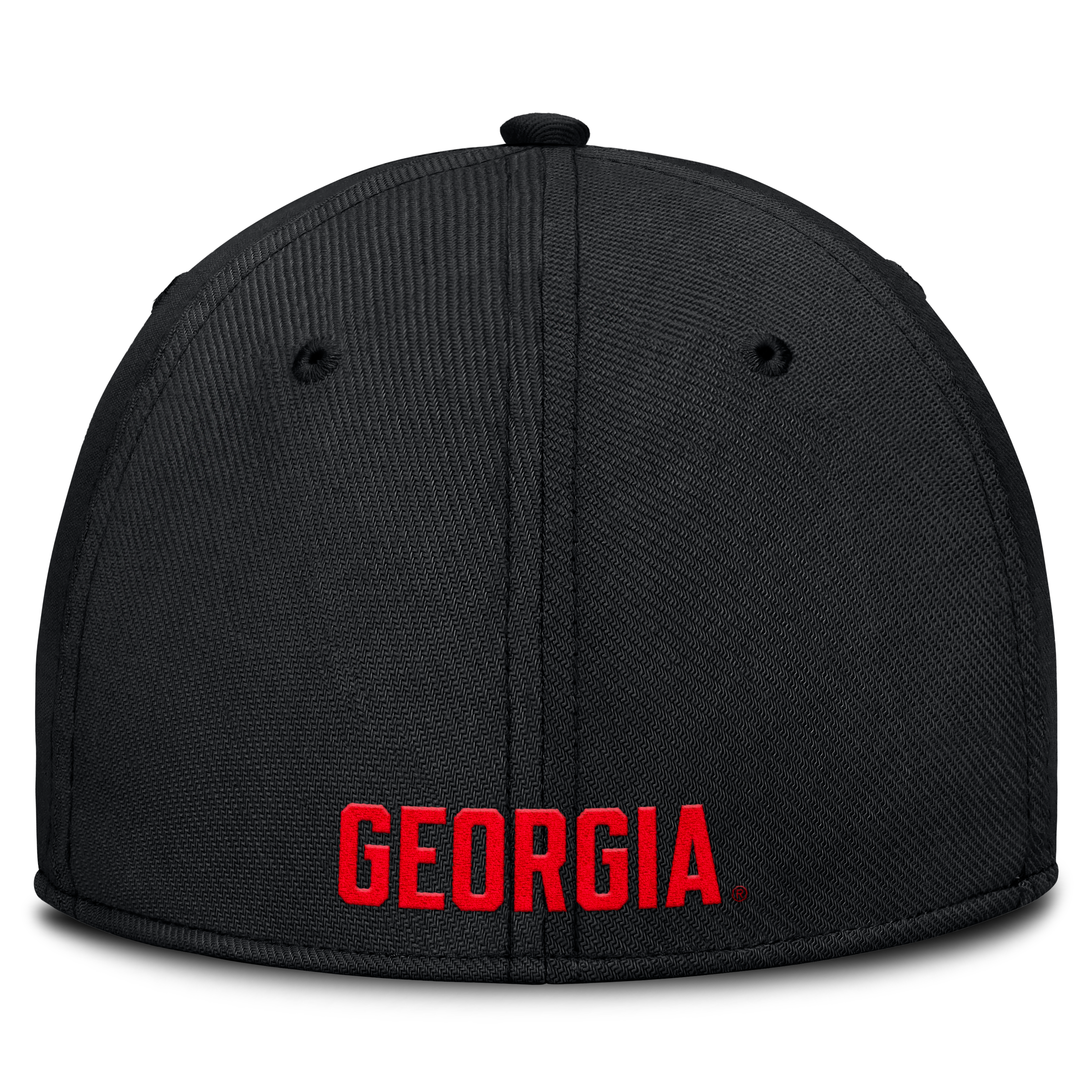 Casquette Nike Georgia Bulldogs Rise SwooshFlex Dri-FIT noire pour homme