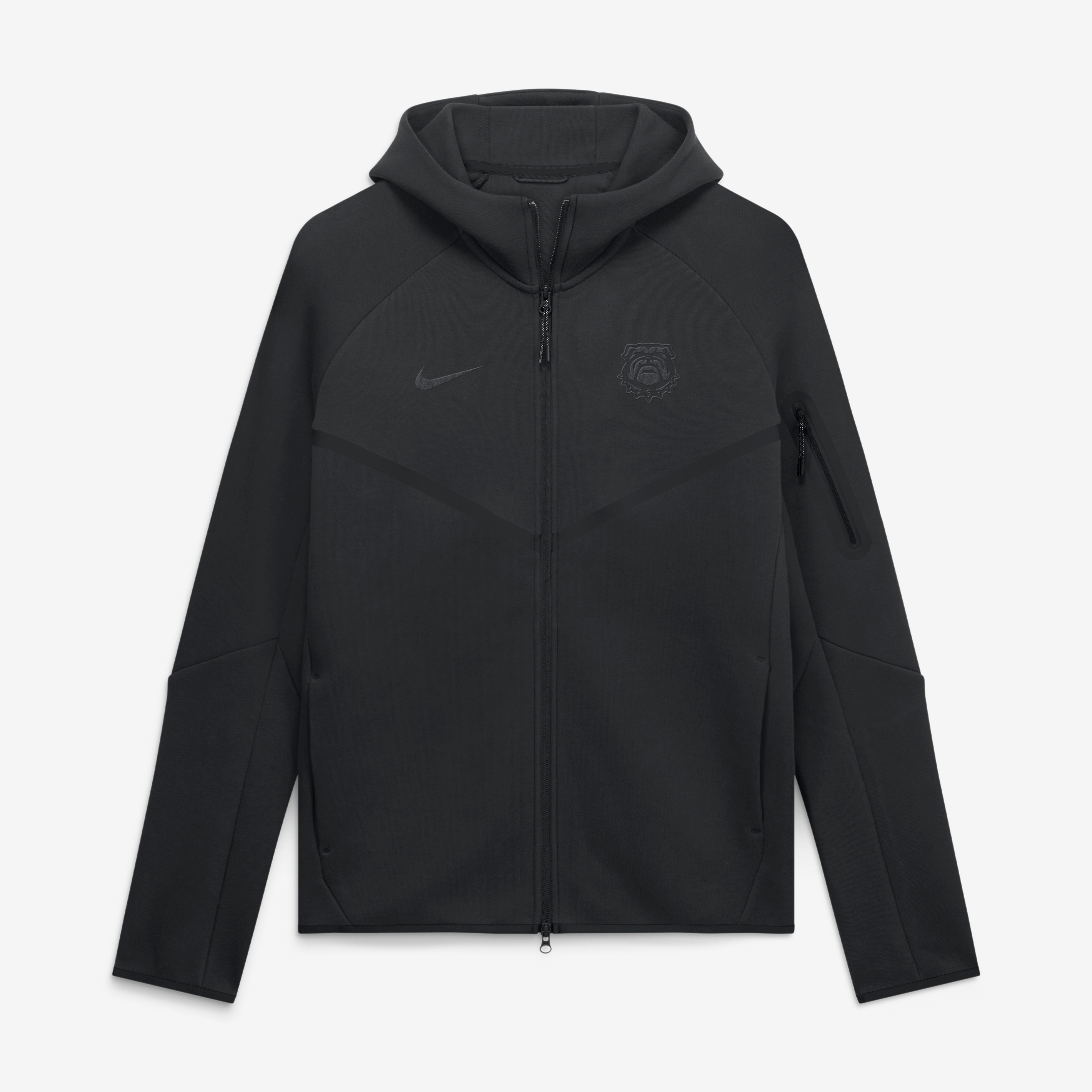Sweat à capuche zippé Nike Tech Fleece raglan Georgia Bulldogs pour homme