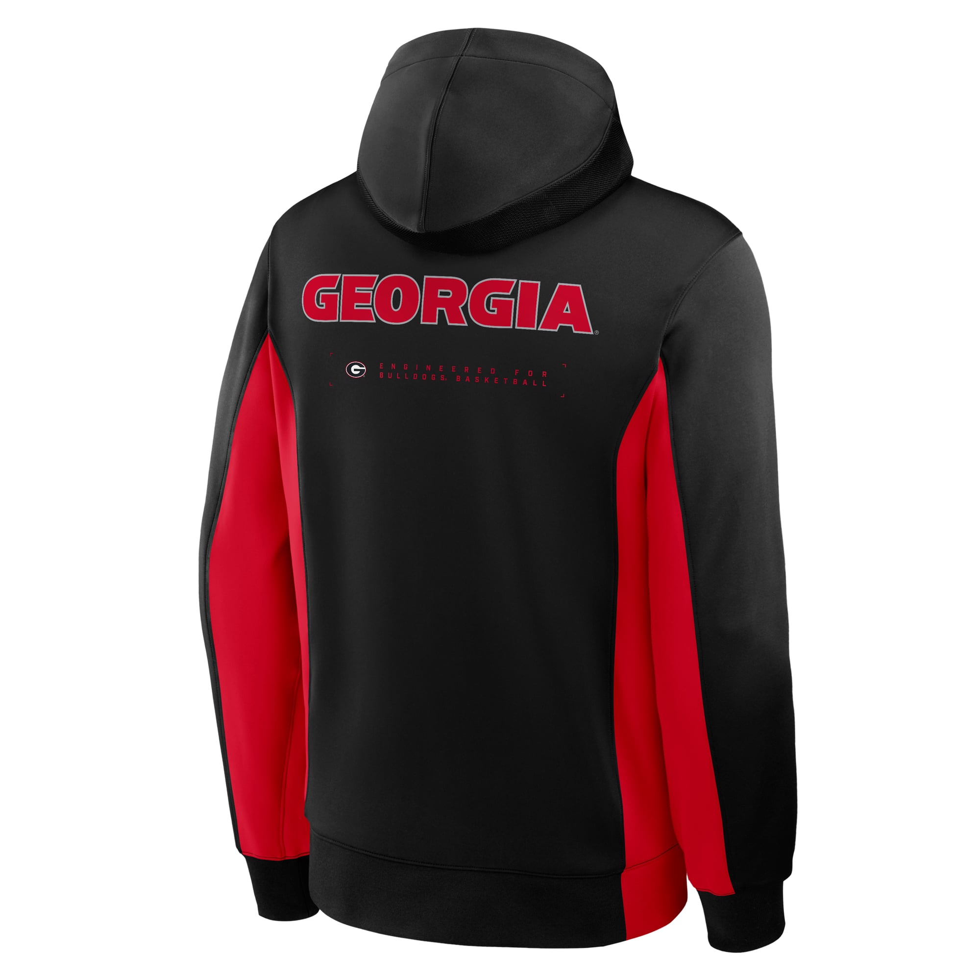 Men's Nike Black/Red Georgia Bulldogs Courtside Game Dri-FIT Full-Zip Hooded Jacket