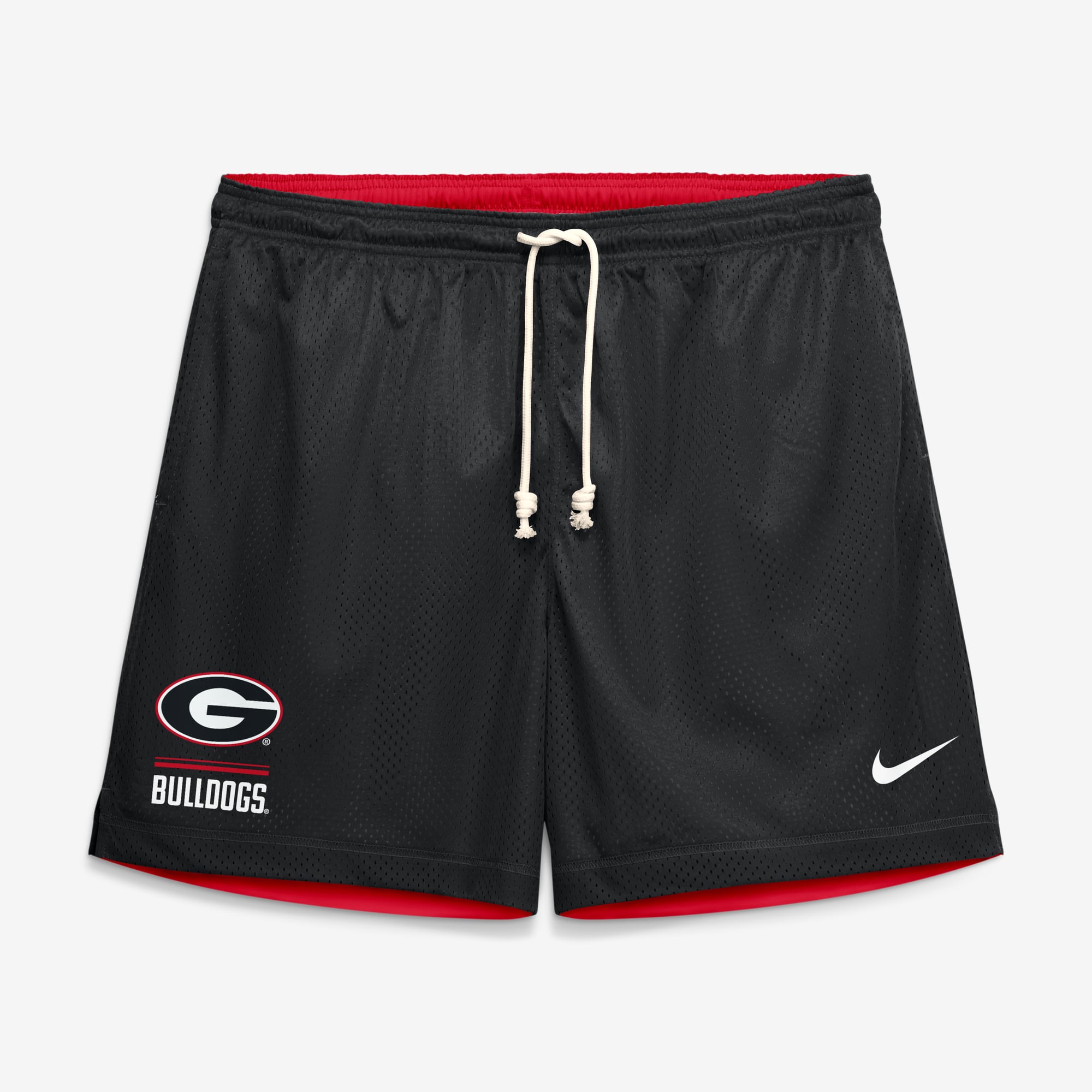 Short réversible Nike Dri-FIT noir et rouge Georgia Bulldogs Courtside pour homme