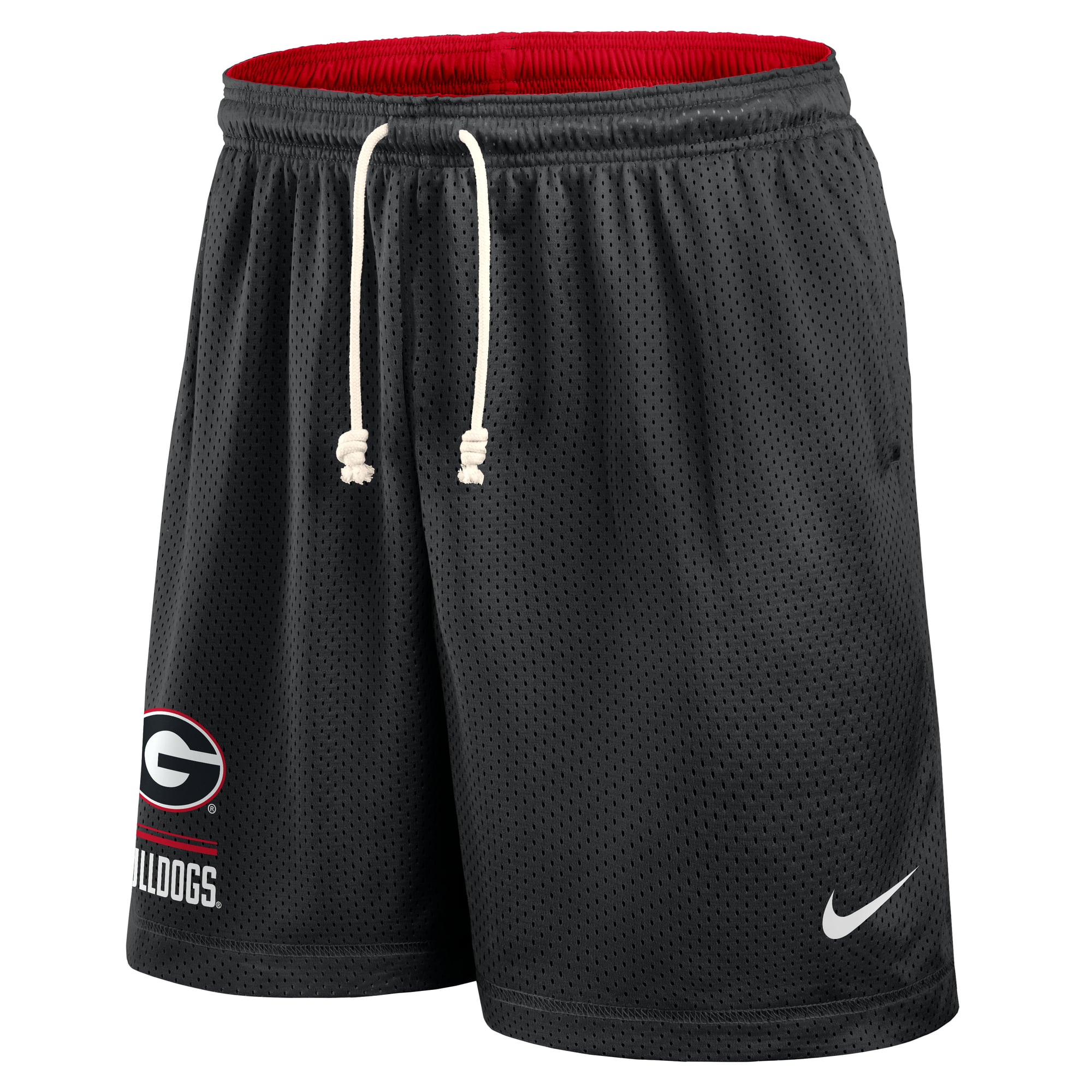 Short réversible Nike Dri-FIT noir et rouge Georgia Bulldogs Courtside pour homme