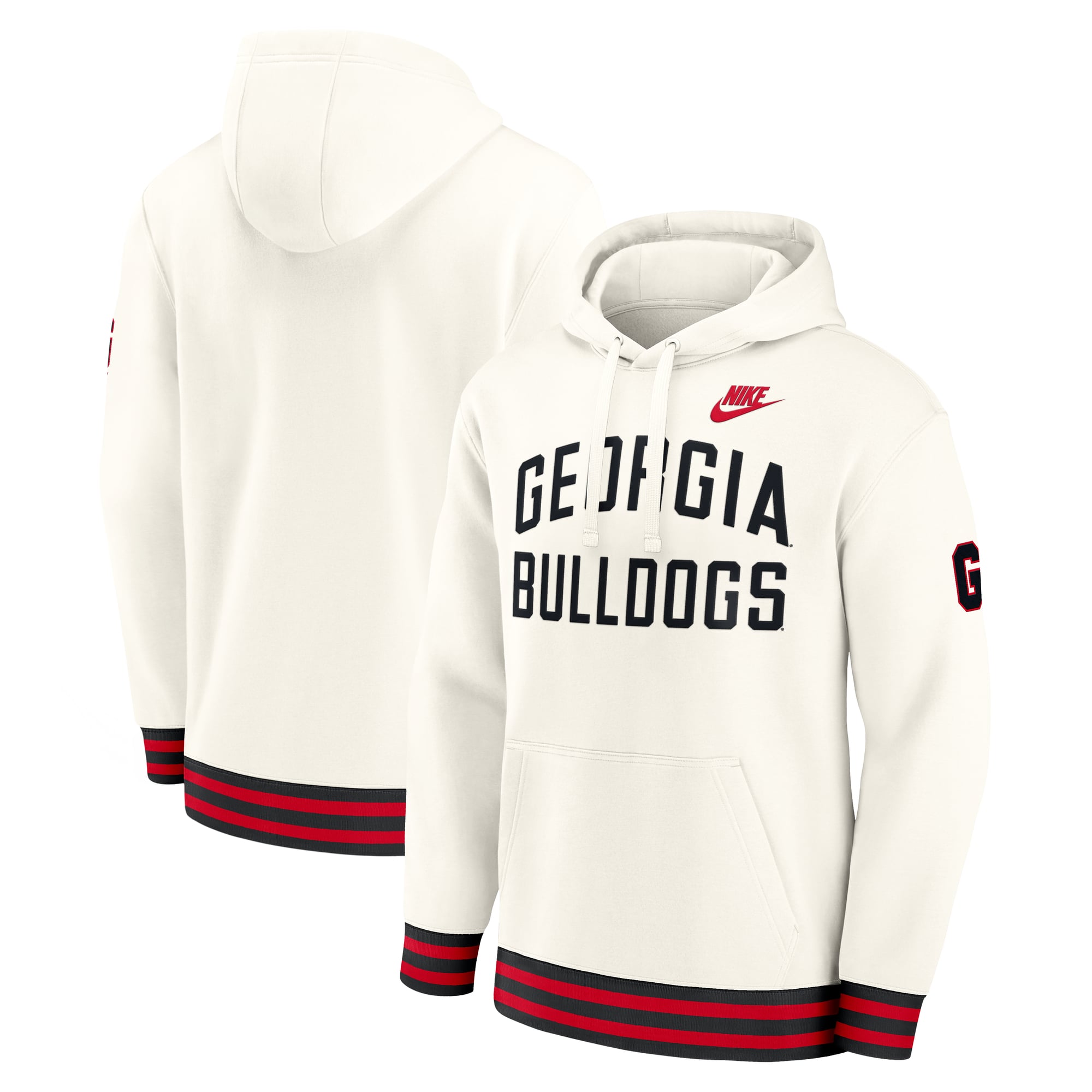 Sweat à capuche rétro Nike crème Georgia Bulldogs Legacy pour homme