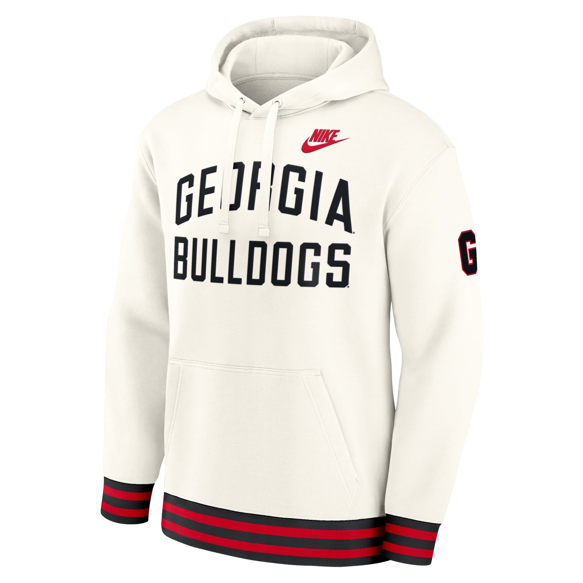 Sweat à capuche rétro Nike crème Georgia Bulldogs Legacy pour homme