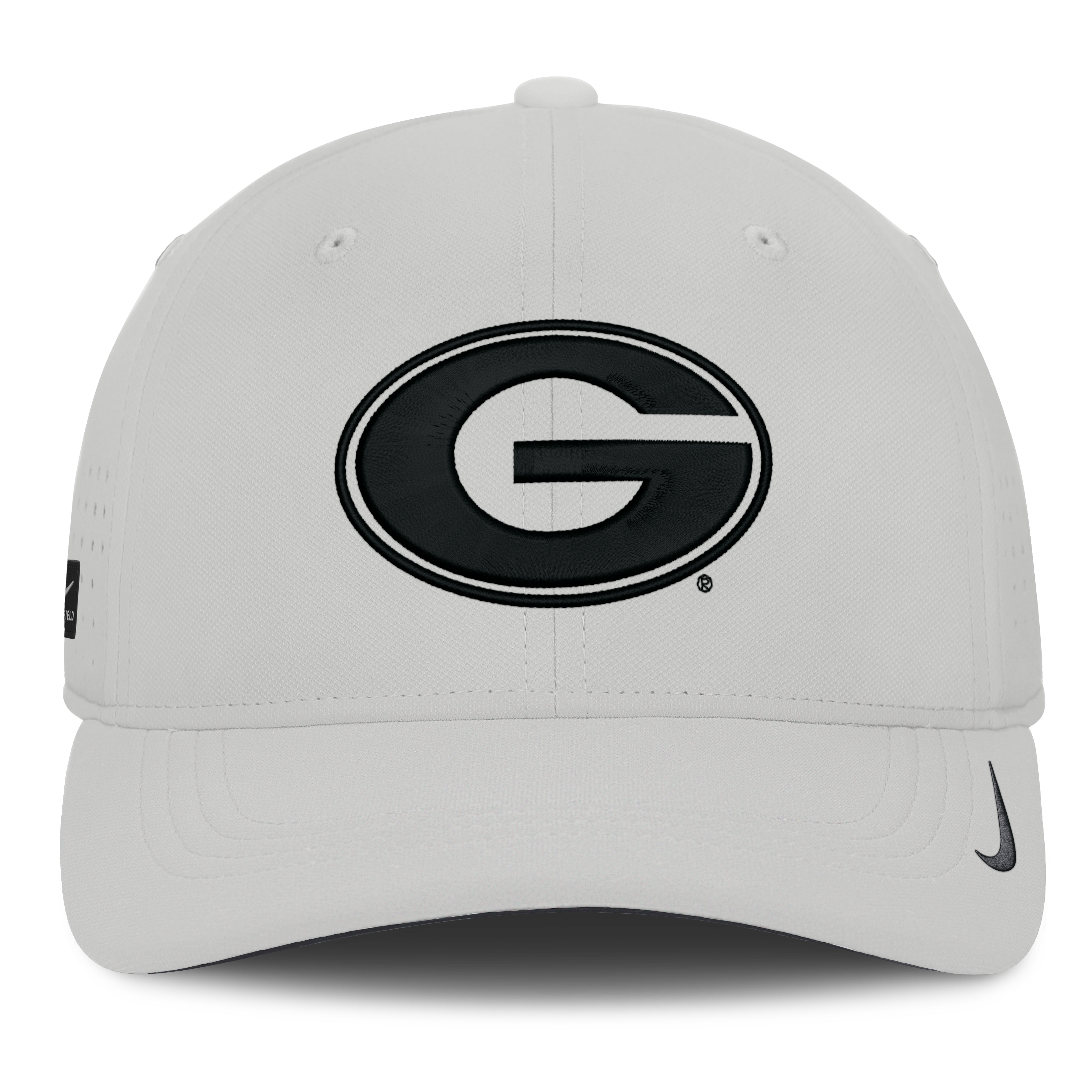 Men's Nike  Gray Georgia Bulldogs 2026 Sideline Practice AeroBill SwooshFlex Dri-FIT Hat