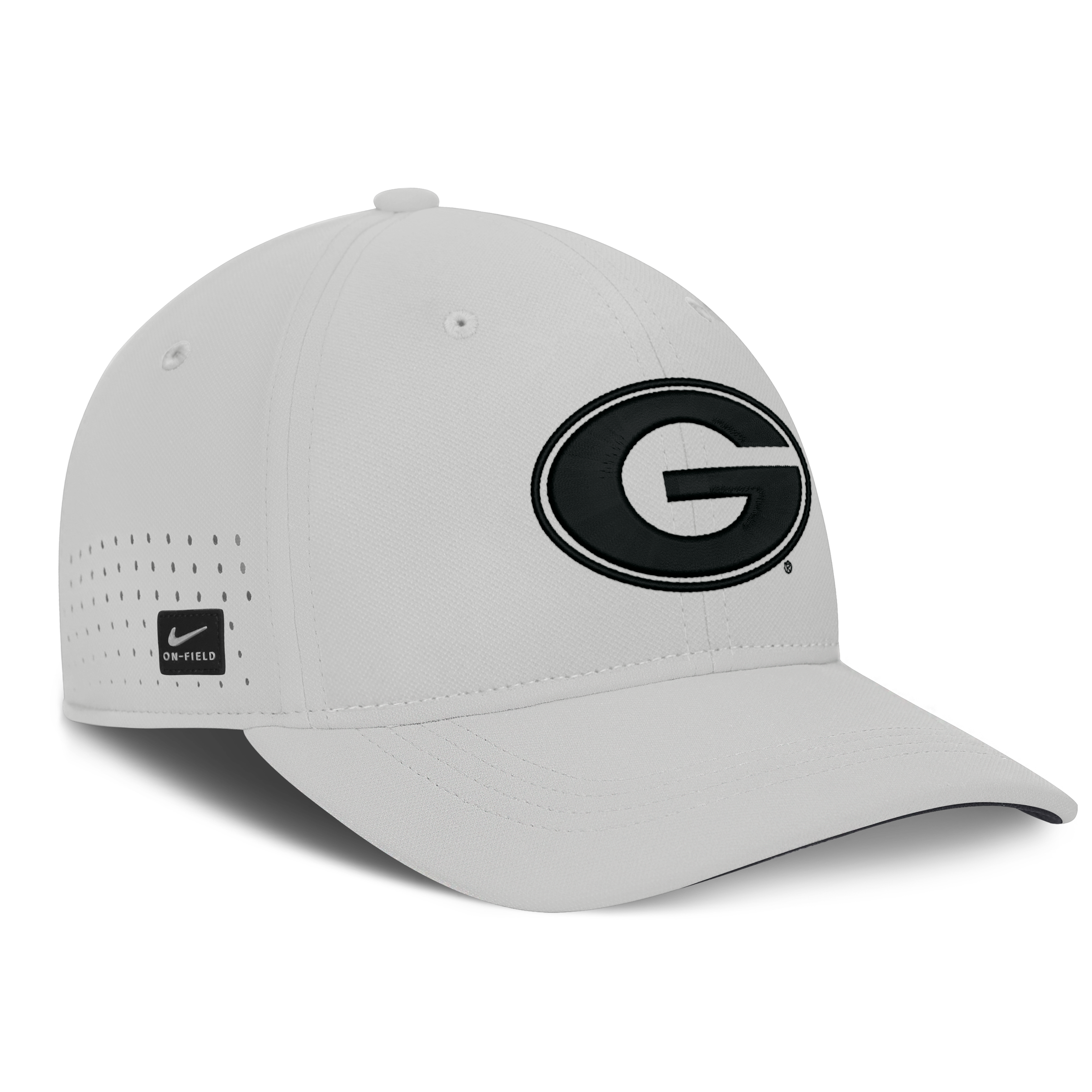 Men's Nike  Gray Georgia Bulldogs 2026 Sideline Practice AeroBill SwooshFlex Dri-FIT Hat