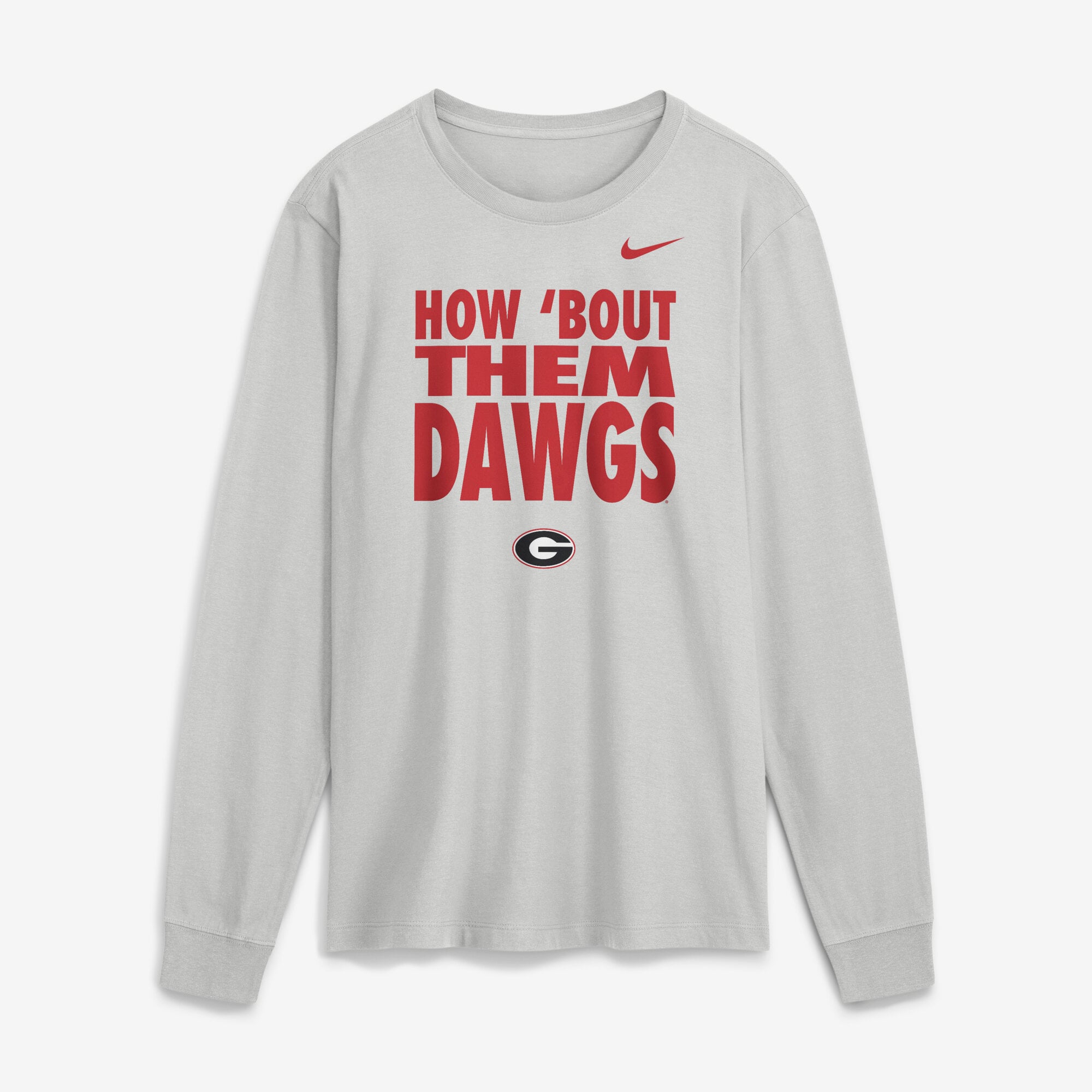 Men's Nike Georgia Bulldogs 2026 Sideline Slogan Dri-FIT Long Sleeve T-Shirt