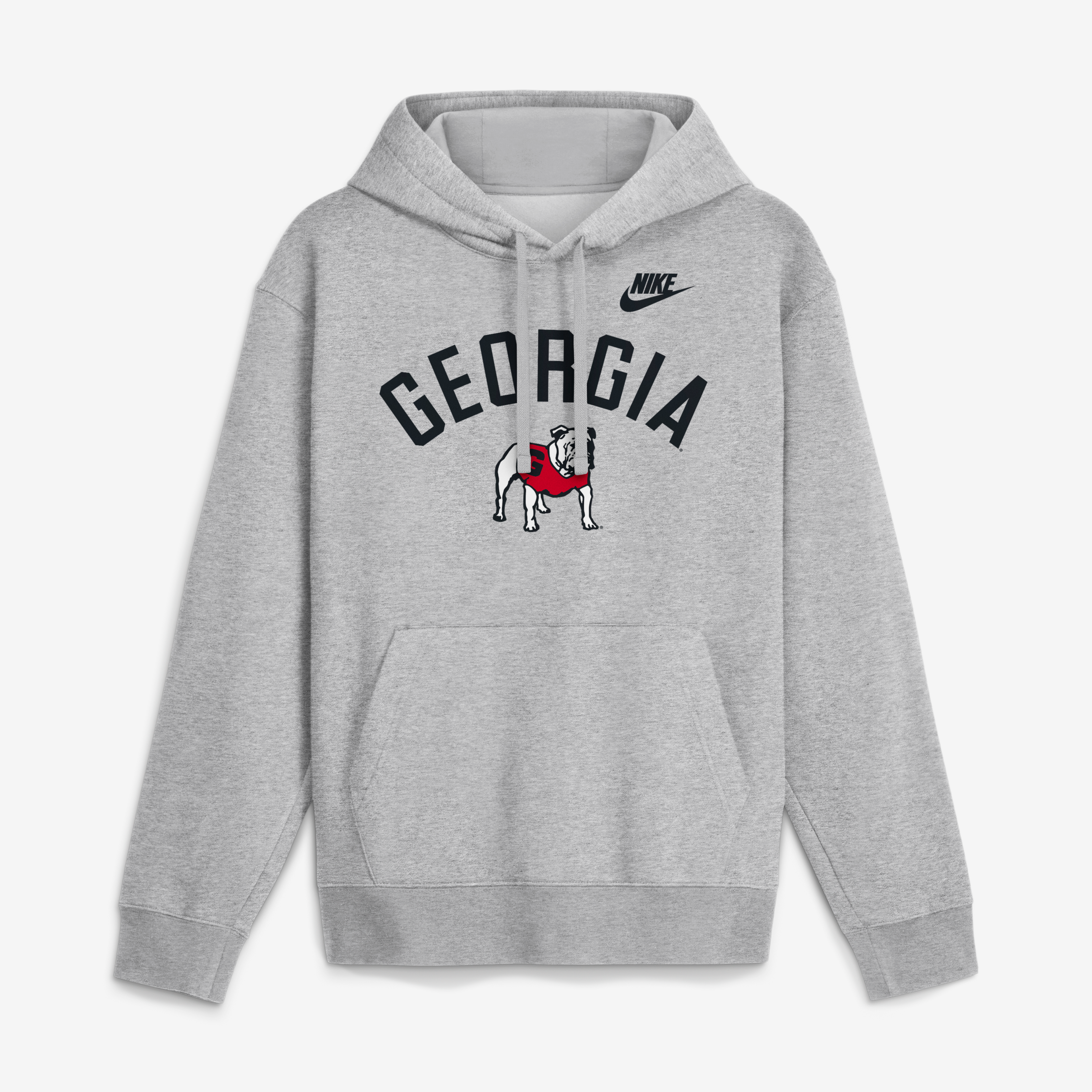 Men's Nike Heather Gray Georgia Bulldogs Legacy Arch Club Hoodie