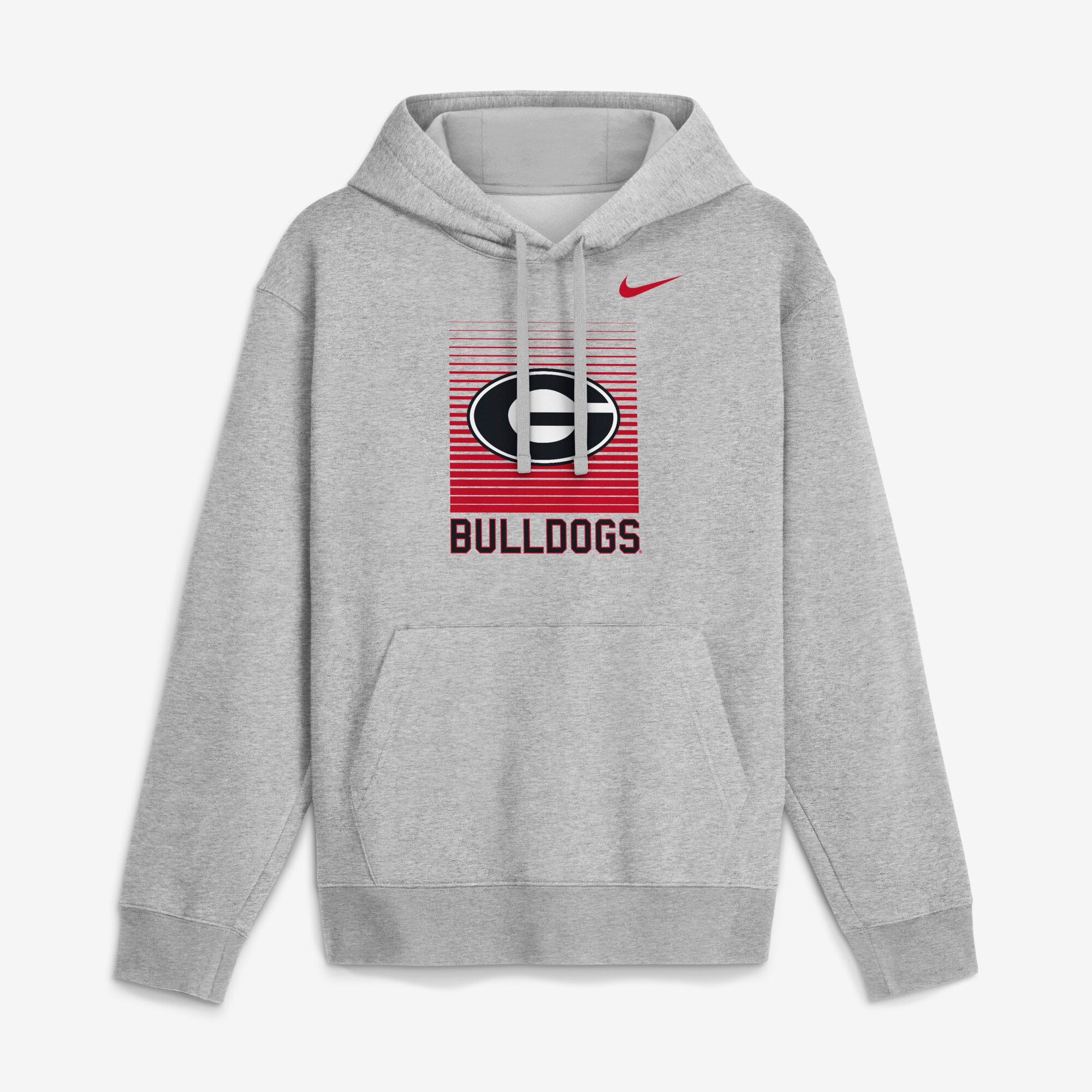 Sweat à capuche Nike Heather Gray Georgia Bulldogs Primetime Gradient Square Club pour homme
