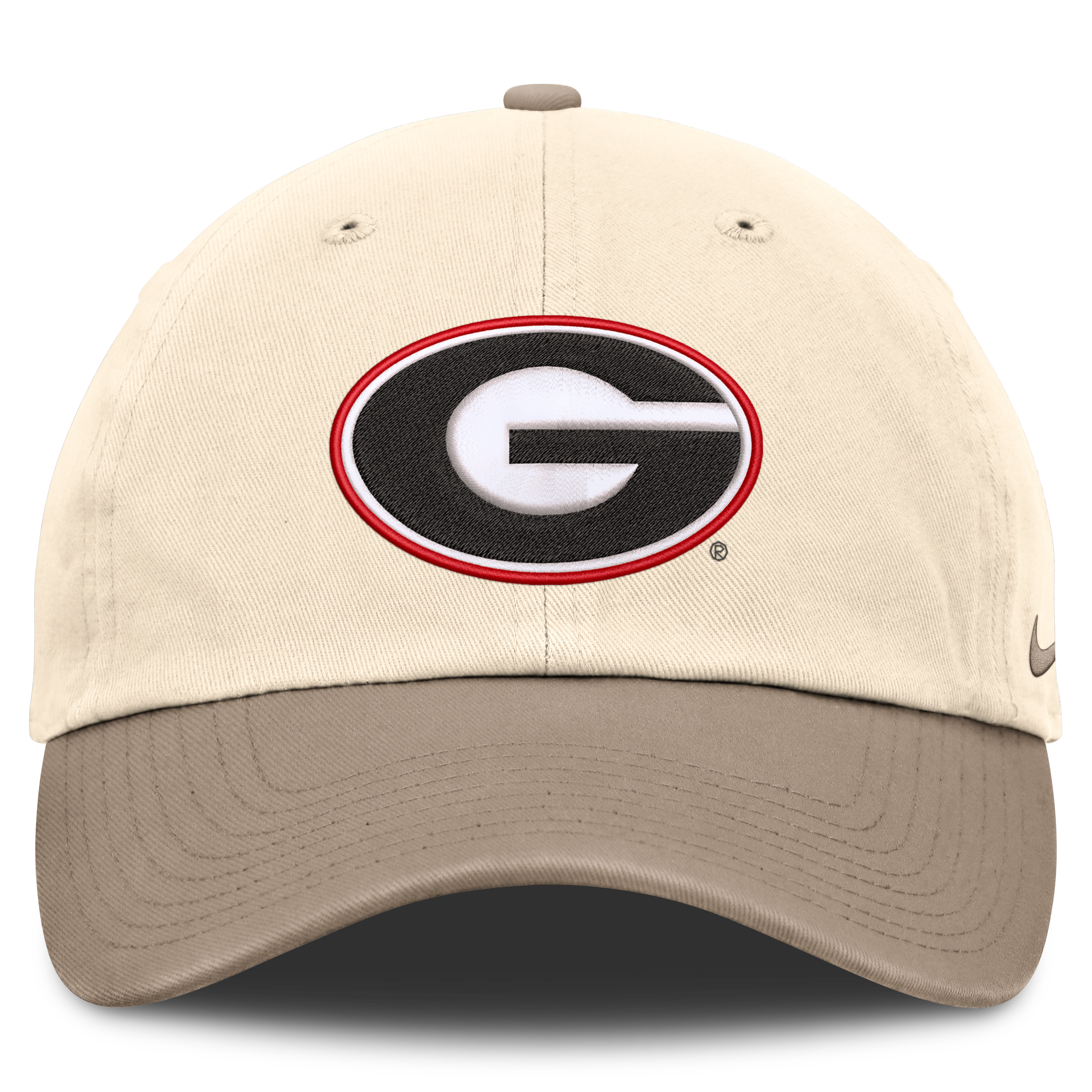 Men's Nike Natural/Khaki Georgia Bulldogs Two-Tone Club Adjustable Hat